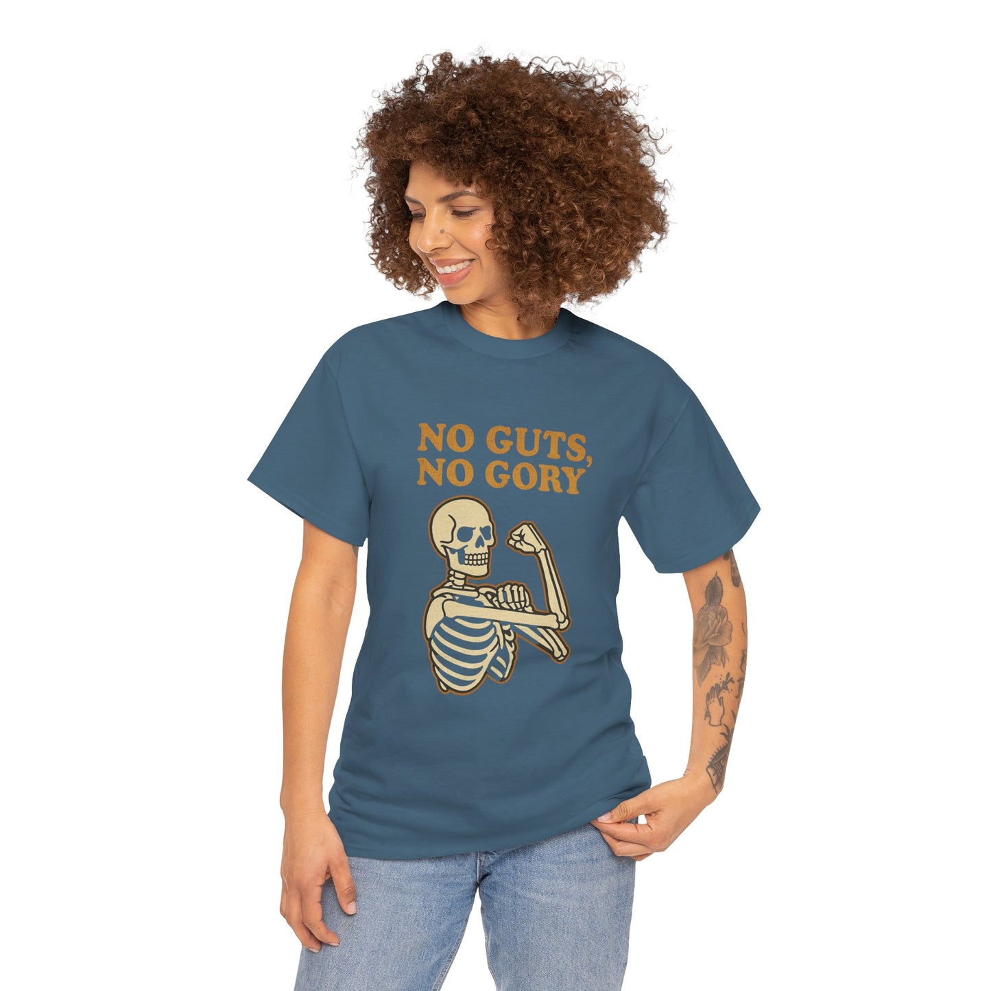 No Guts, No Gory | Halloween Skeleton Motivation Tee