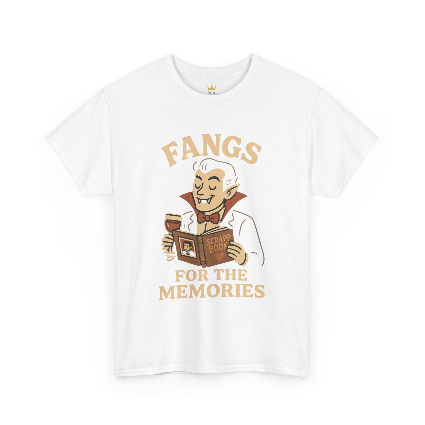 Fangs for the Memories Shirt | Funny Vampire Halloween Tee with Scrapbook Design