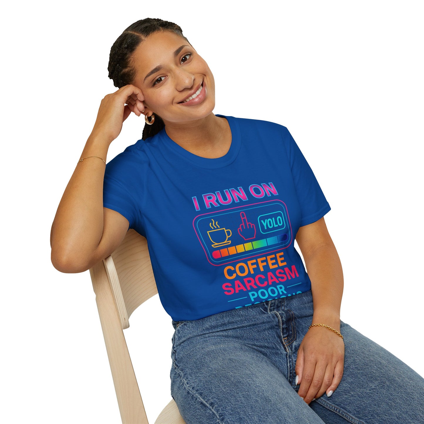 Funny Sarcasm Coffee T-Shirt | Gift for Coffee Lovers | YOLO Tee | Unisex Casual Wear | Ideal for Birthdays, Holidays