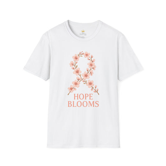 Hope Blooms Floral Ribbon T-Shirt | Breast Cancer Awareness Tee