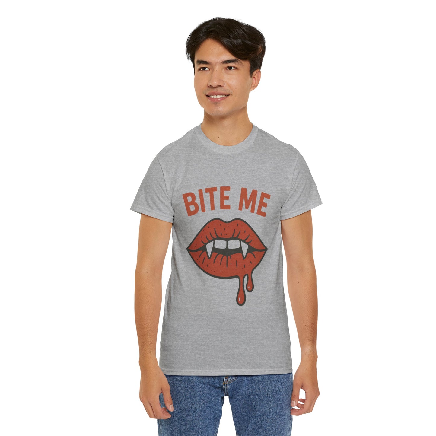 Bite Me Graphic Tee | Unisex Cotton Shirt, Halloween Apparel, Funny T-Shirt, Gothic Style, Trendy Graphic Tee