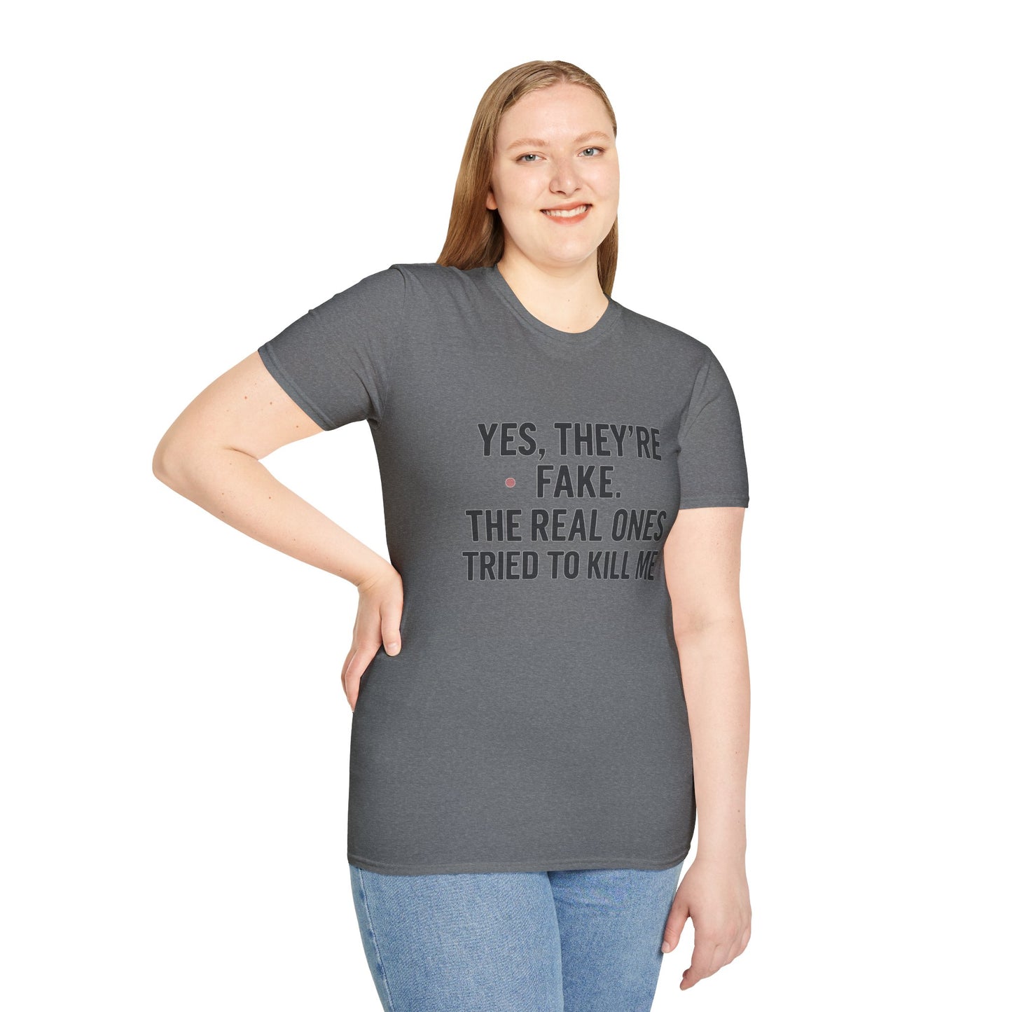 Yes, They're Fake | Breast Cancer Survivor Shirt