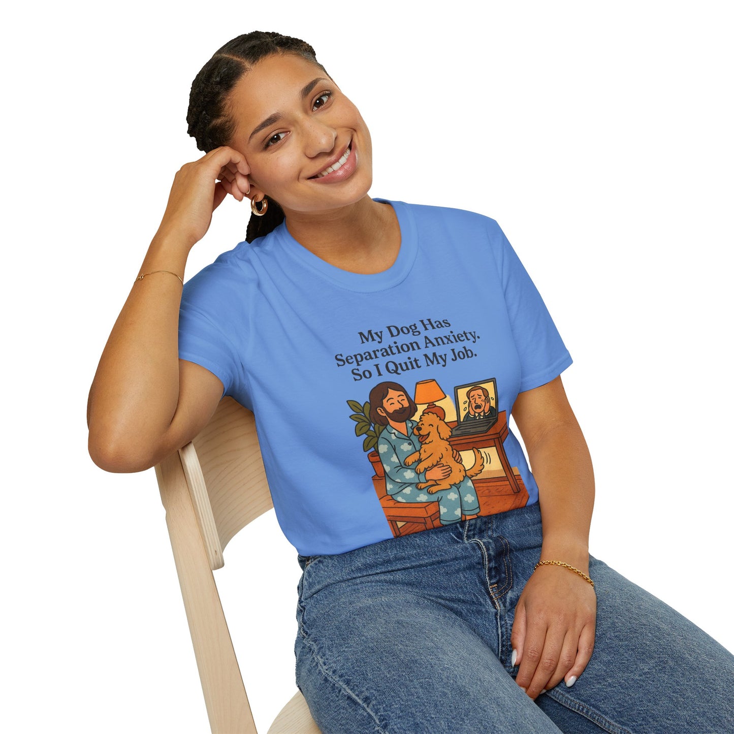 My Dog Has Separation Anxiety Shirt – Funny Pet Owner Graphic Tee