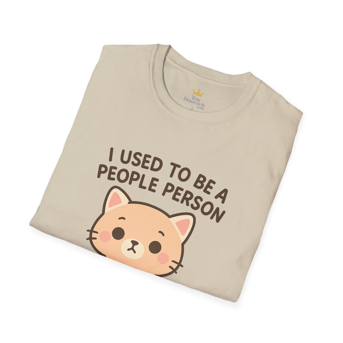 Funny Anti-Social Cat Shirt | I Used to Be a People Person But People Ruined It Tee