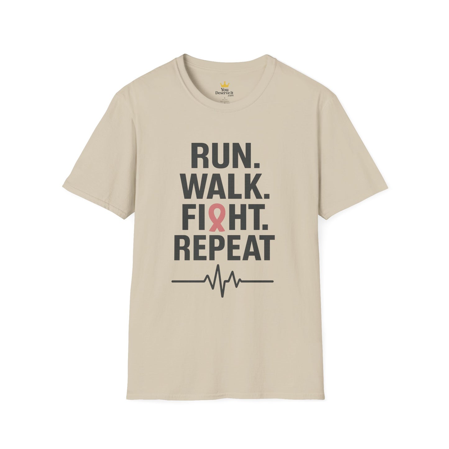 Run. Walk. Fight. Repeat. | Breast Cancer Awareness Tee
