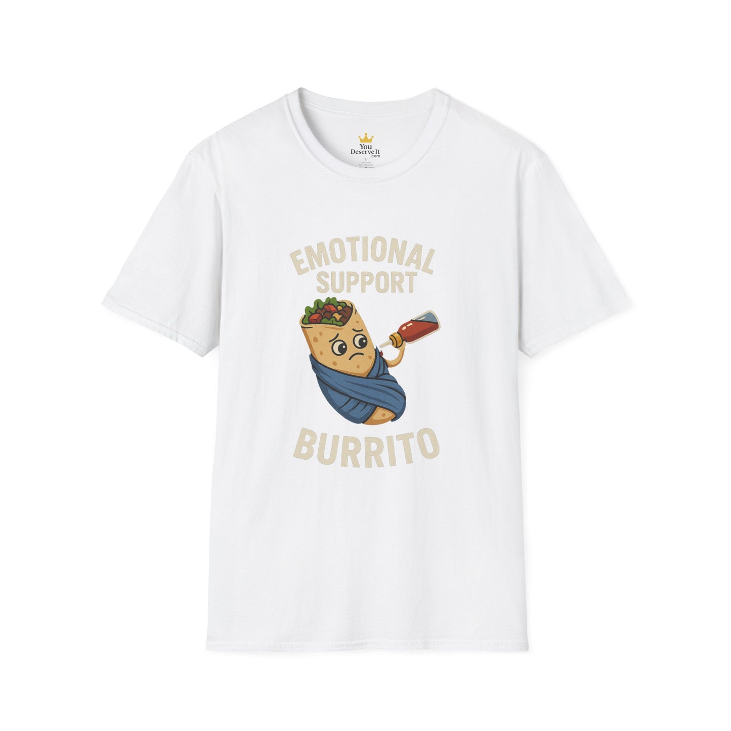 Emotional Support Burrito Shirt | Funny Food Humor Tee with Hot Sauce
