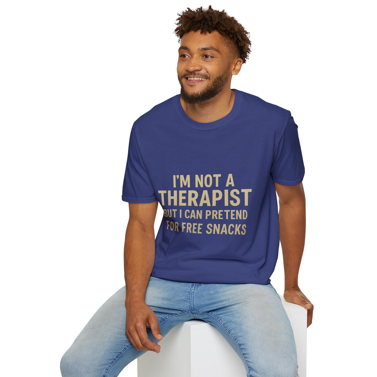 Humorous Therapist T-Shirt, Fun Gift for Friends, Casual Wear, Ideal for Birthdays, Snacks Lover Shirt, Unisex Comfort Tee