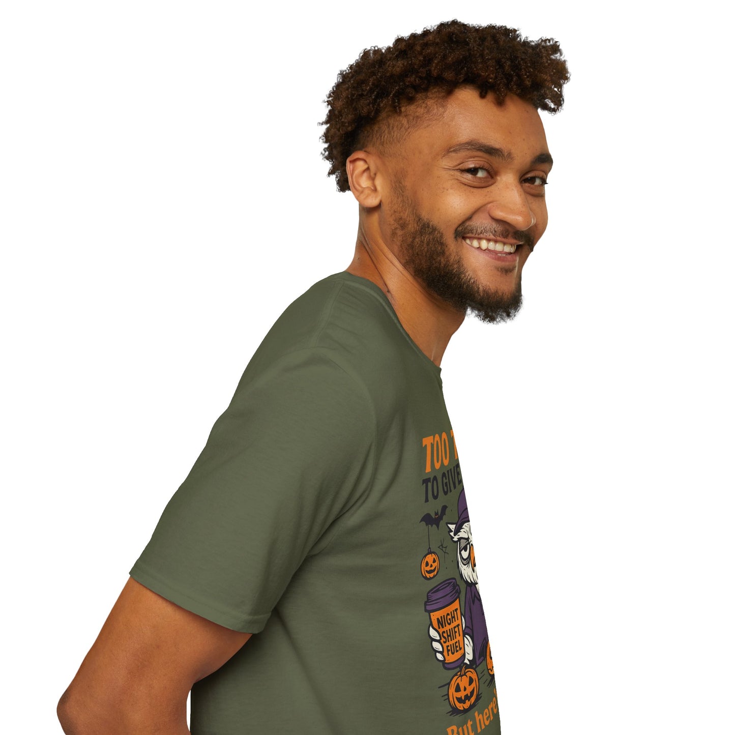 Too Tired To Give A Hoot – Funny Halloween Owl Donut T-Shirt