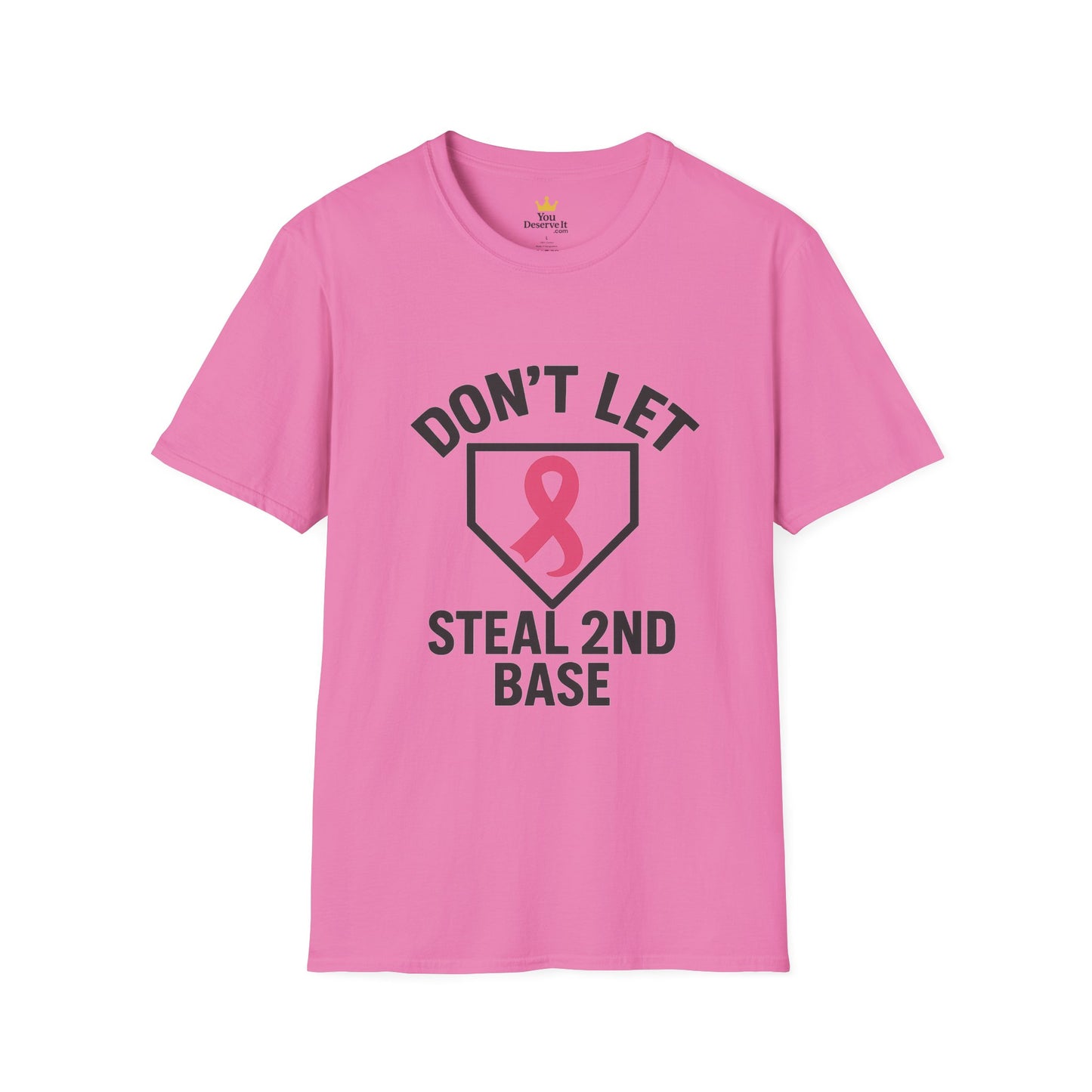 Funny Breast Cancer Awareness Shirt | Don't Let Cancer Steal 2nd Base Tee