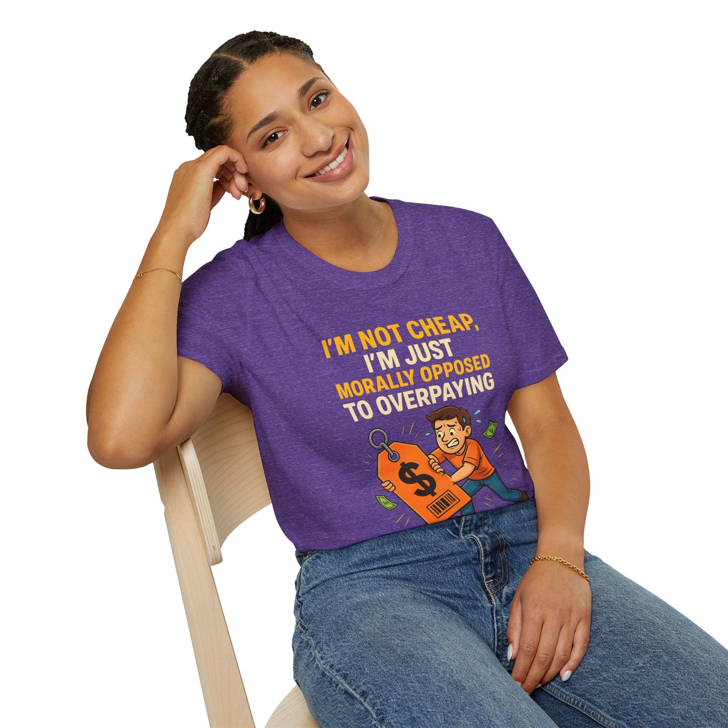 Funny Moral T-Shirt, Casual Tee for Budget-Conscious, Gift for Friends, Birthday Humor, Everyday Wear, Affordable Style