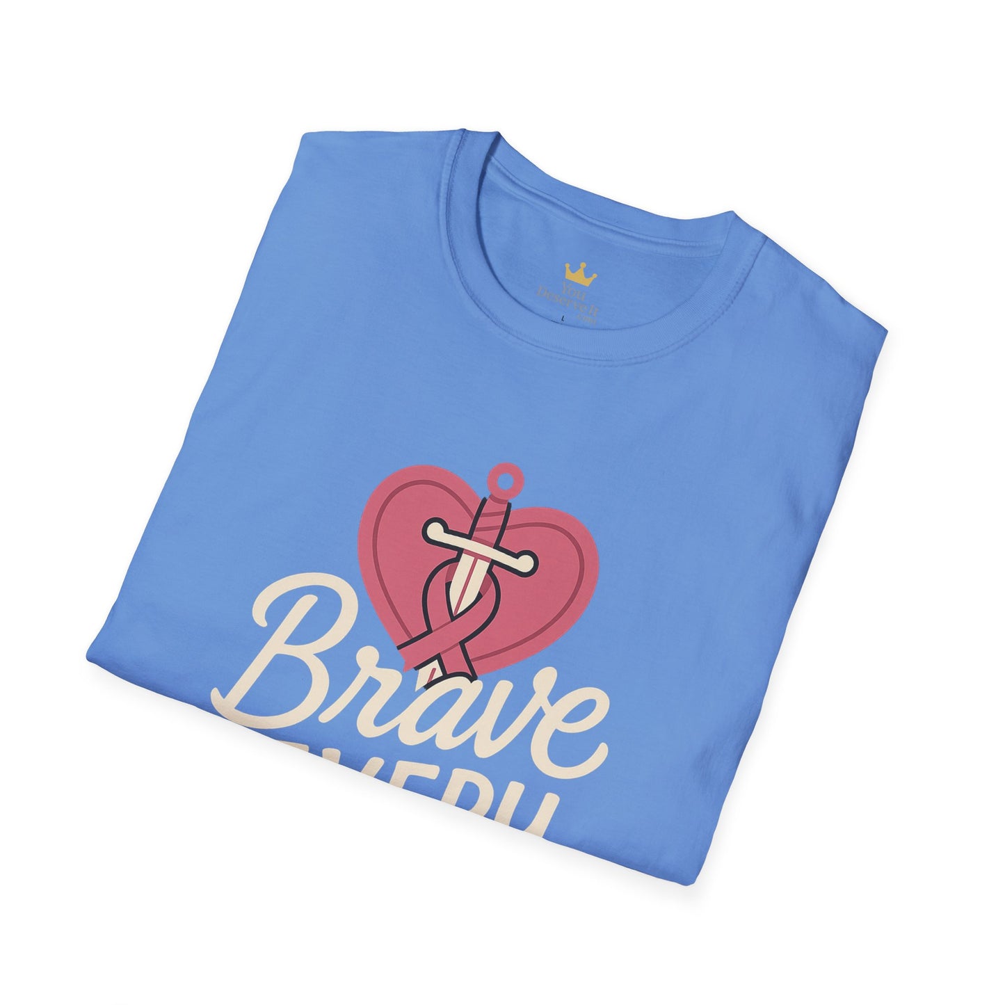Brave Every Day Shirt | Breast Cancer Awareness Tee with Sword & Ribbon Heart