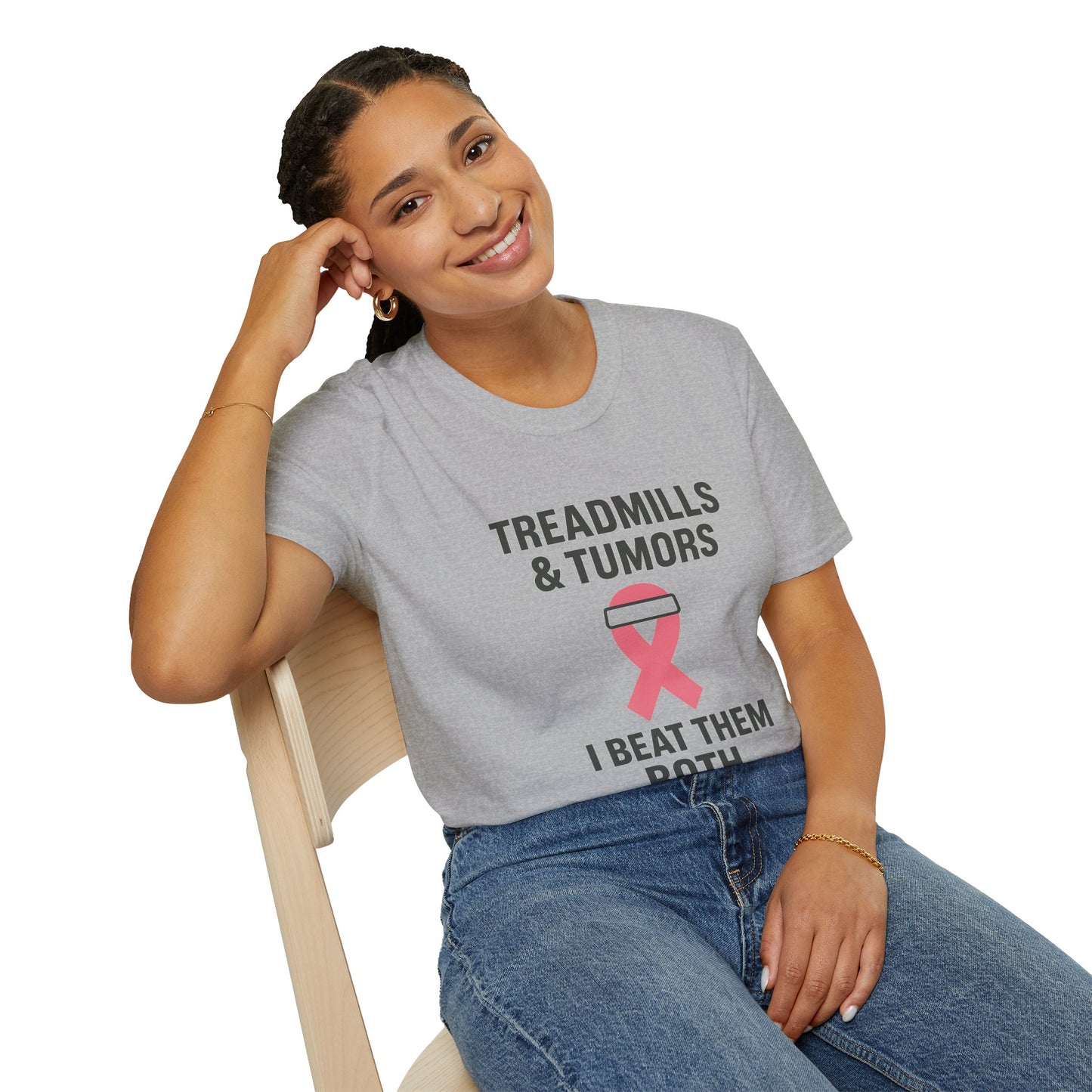 Treadmills & Tumors I Beat Them Both | Breast Cancer Survivor Workout Shirt