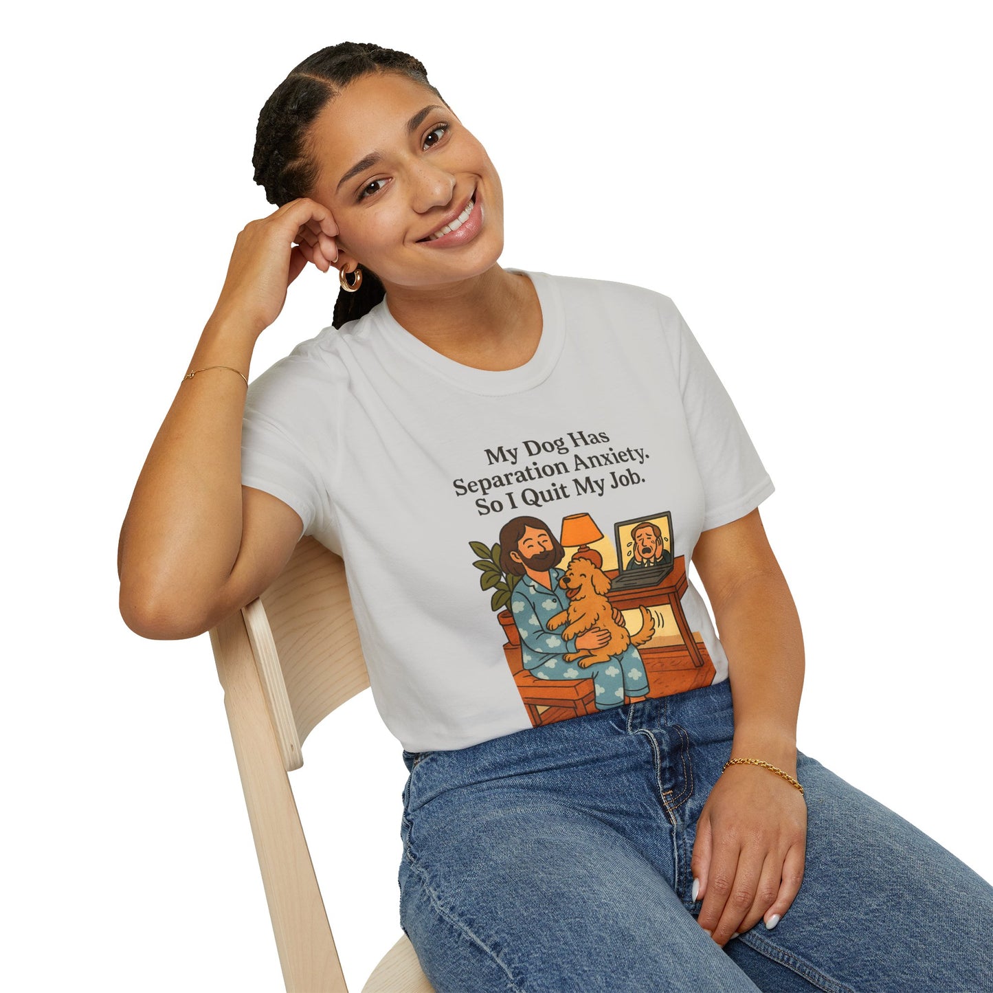 My Dog Has Separation Anxiety Shirt – Funny Pet Owner Graphic Tee