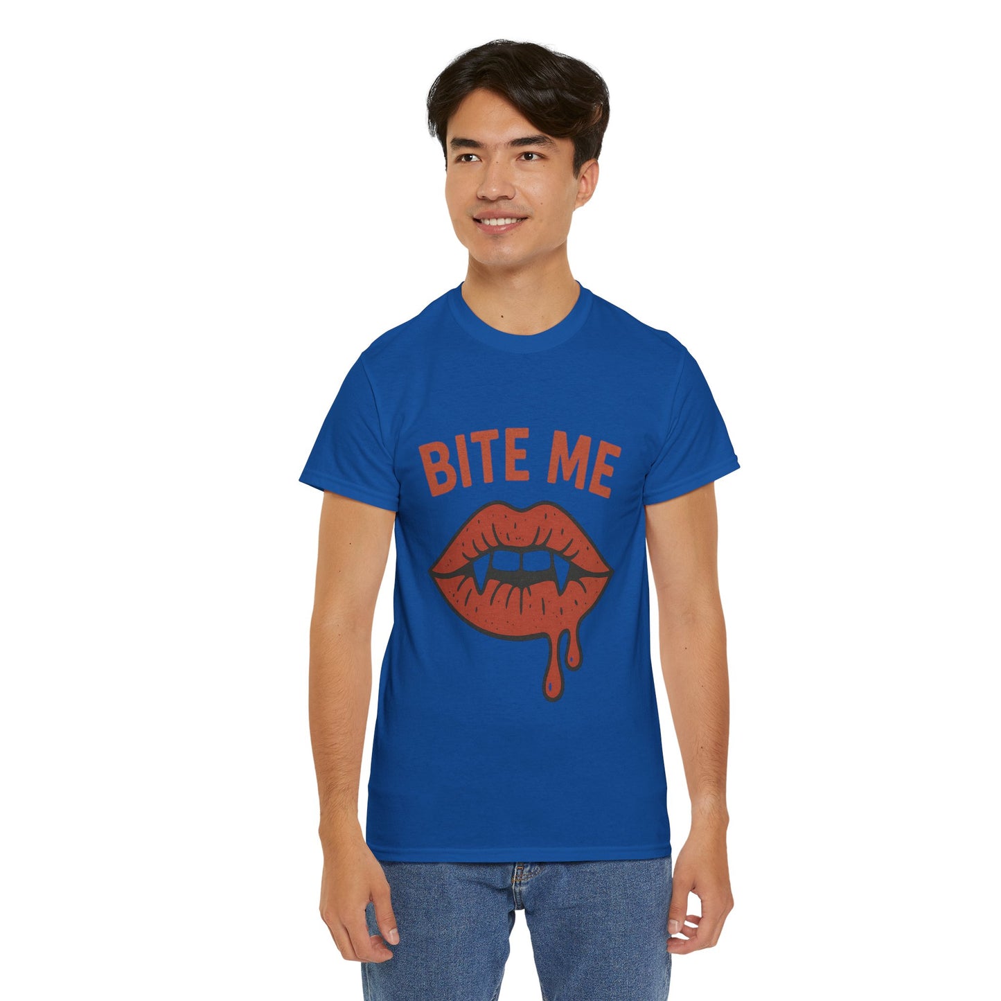 Bite Me Graphic Tee | Unisex Cotton Shirt, Halloween Apparel, Funny T-Shirt, Gothic Style, Trendy Graphic Tee