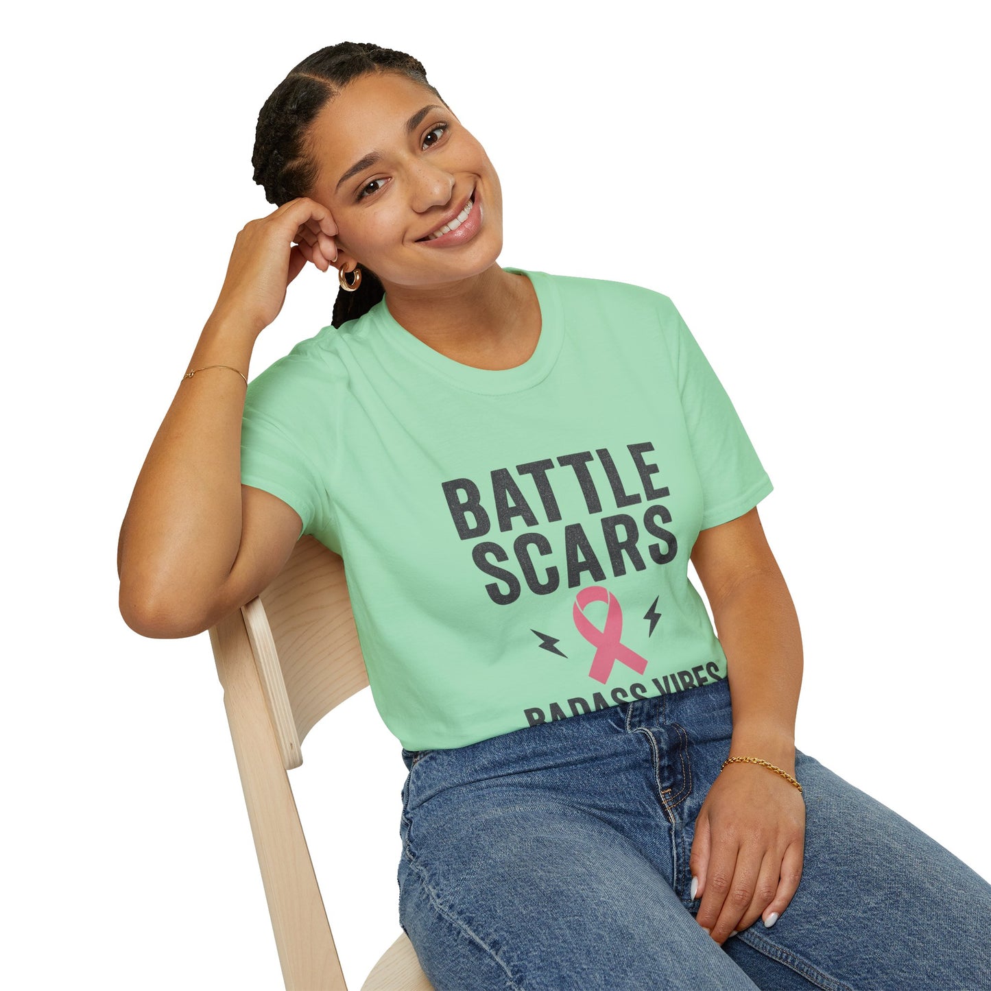 Battle Scars & Badass Vibes | Breast Cancer Warrior Tee