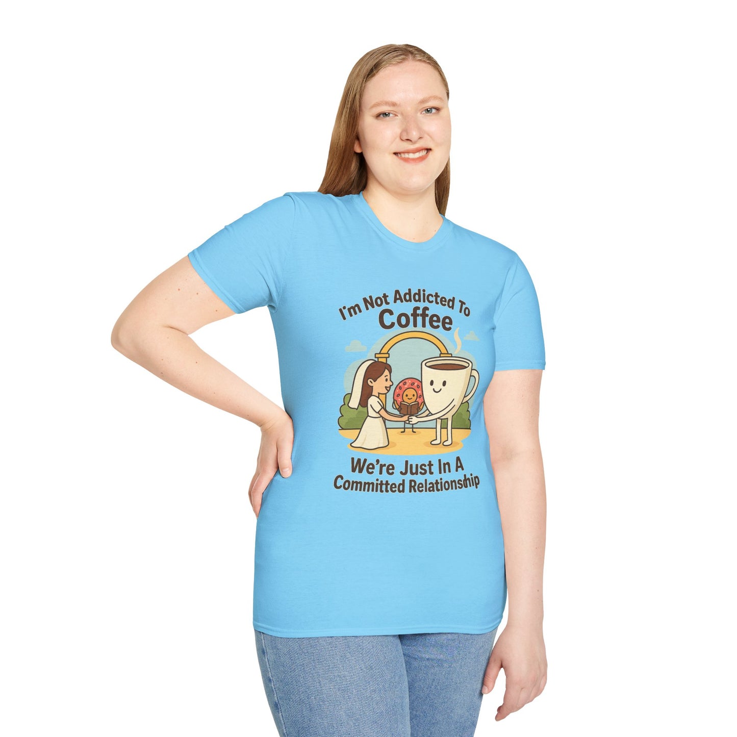 Funny Coffee T-Shirt, Gift for Coffee Lovers, Unisex Softstyle Tee, Cute Relationship Humor Shirt, Perfect for Birthdays and Coffee