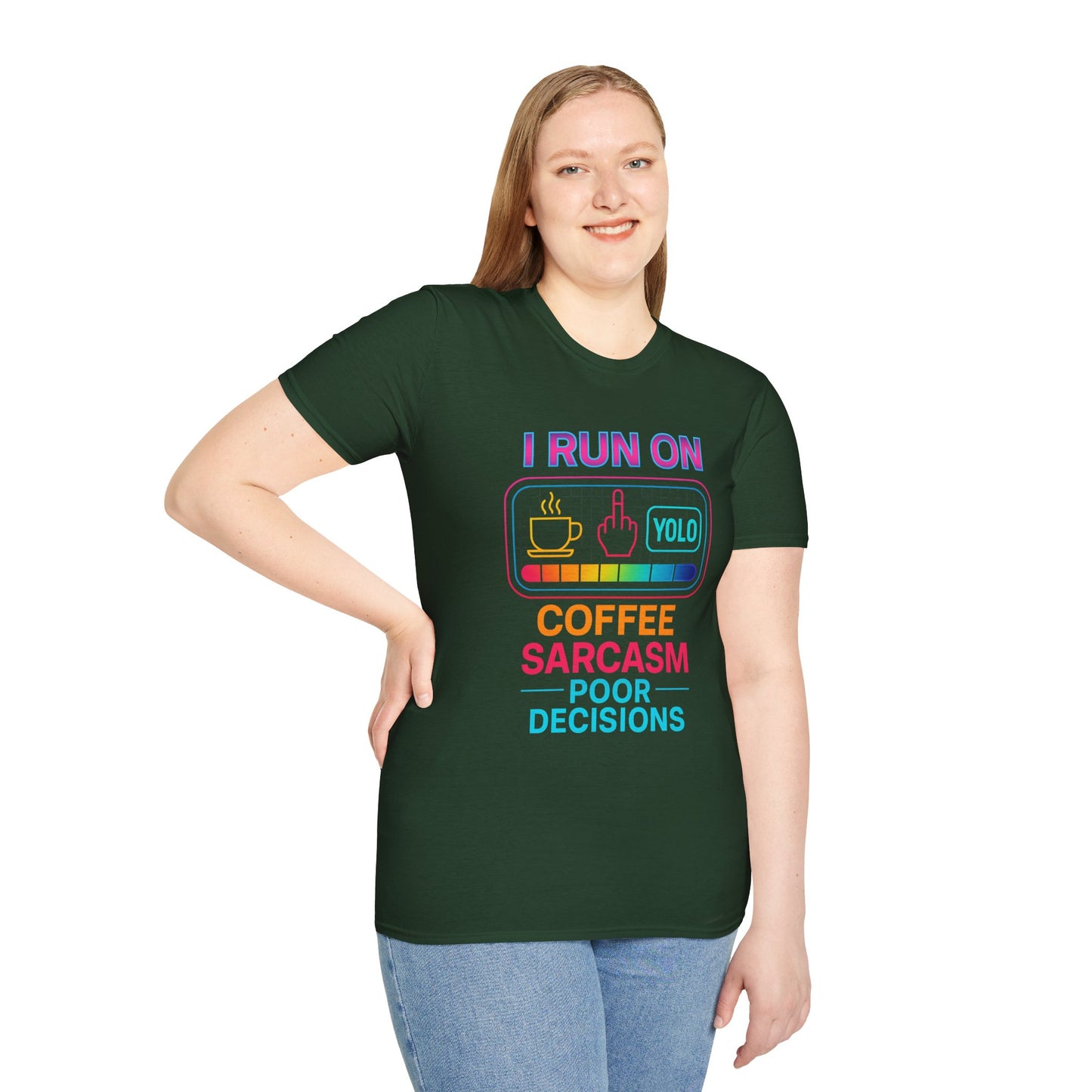Funny Sarcasm Coffee T-Shirt | Gift for Coffee Lovers | YOLO Tee | Unisex Casual Wear | Ideal for Birthdays, Holidays