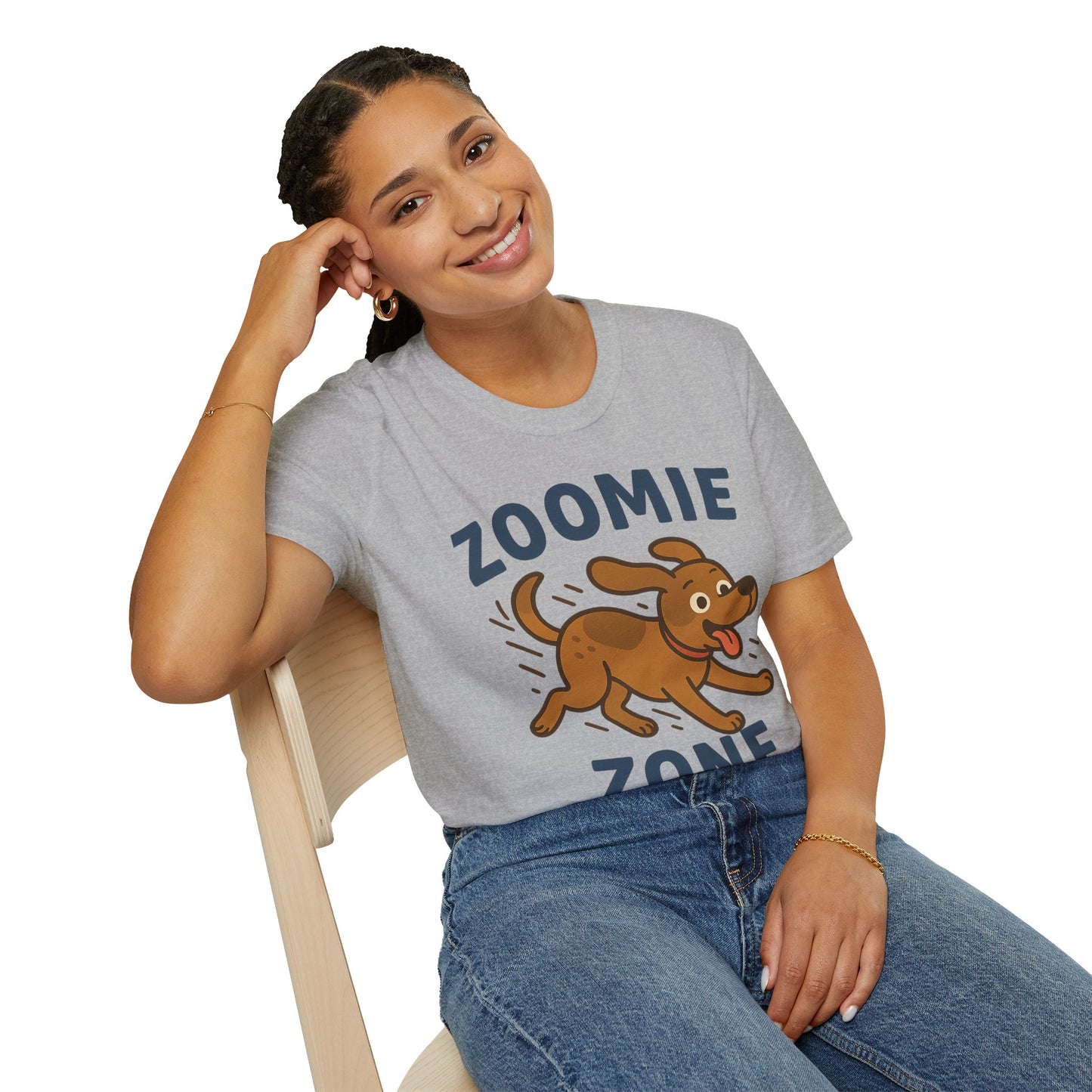 Unisex Dog Lover T-Shirt, Zoomie Zone Tee, Cute Pet Shirt, Funny Animal Humor Top, Gifts for Dog Owners, Playful Canine Apparel