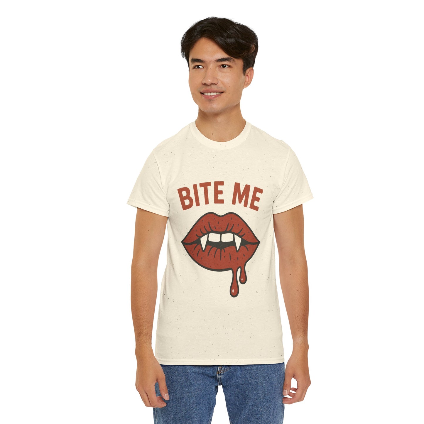 Bite Me Graphic Tee | Unisex Cotton Shirt, Halloween Apparel, Funny T-Shirt, Gothic Style, Trendy Graphic Tee
