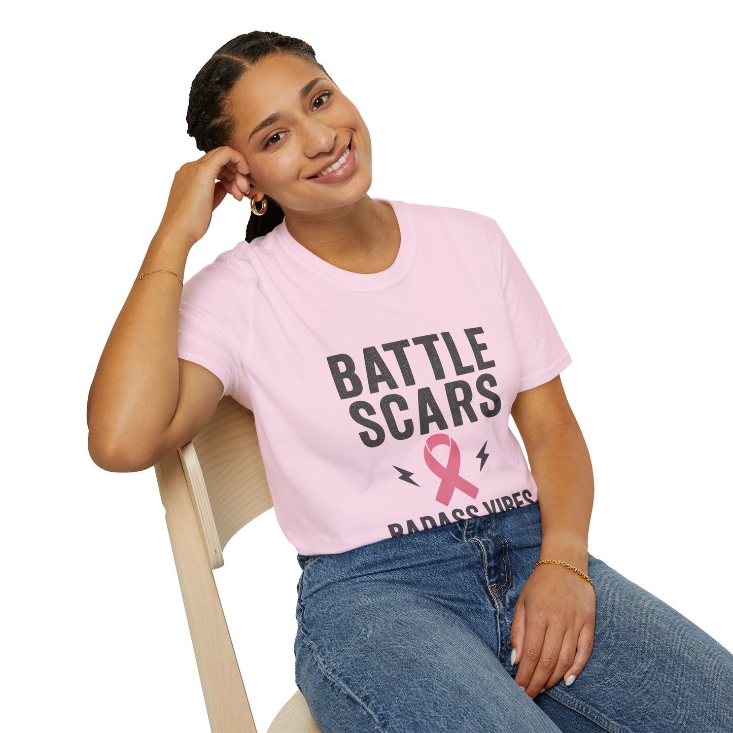 Battle Scars & Badass Vibes | Breast Cancer Warrior Tee