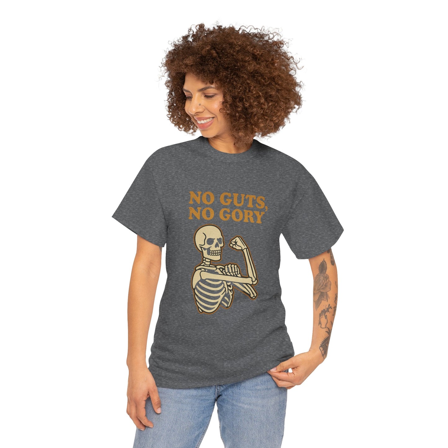 No Guts, No Gory | Halloween Skeleton Motivation Tee