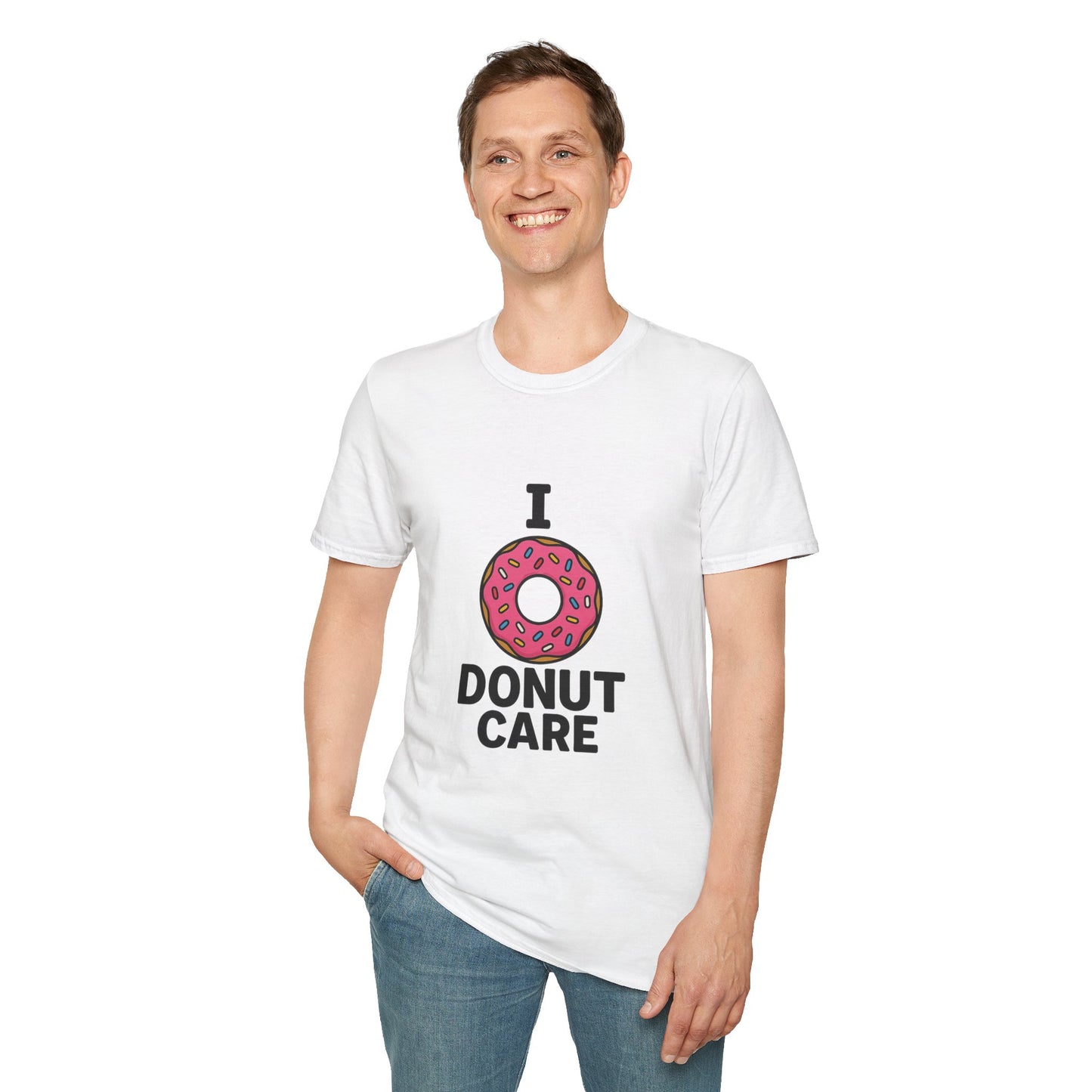 I Donut Care | Funny Pink Sprinkle Donut Shirt