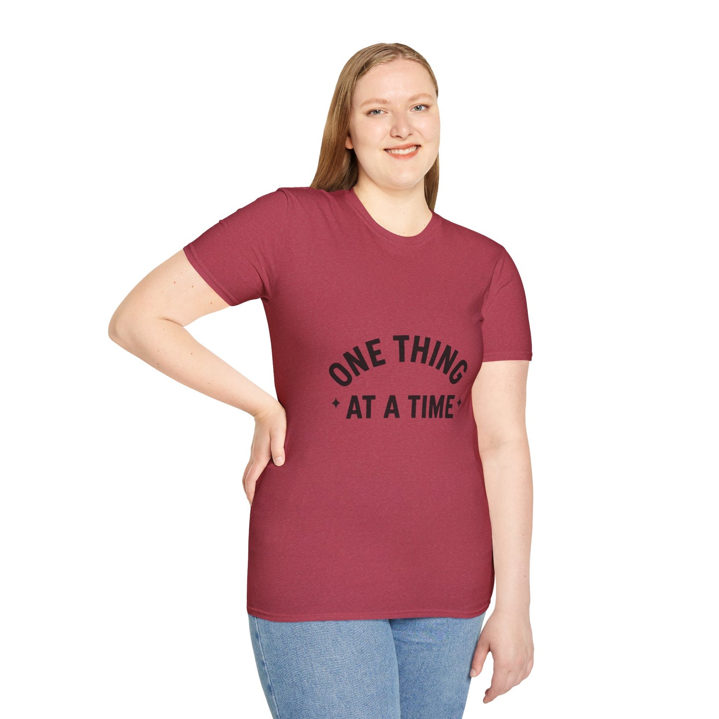 One Thing at a Time T-Shirt | Minimalist Mental Health Reminder Tee
