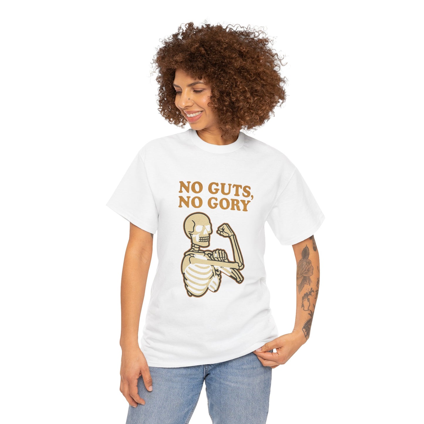 No Guts, No Gory | Halloween Skeleton Motivation Tee
