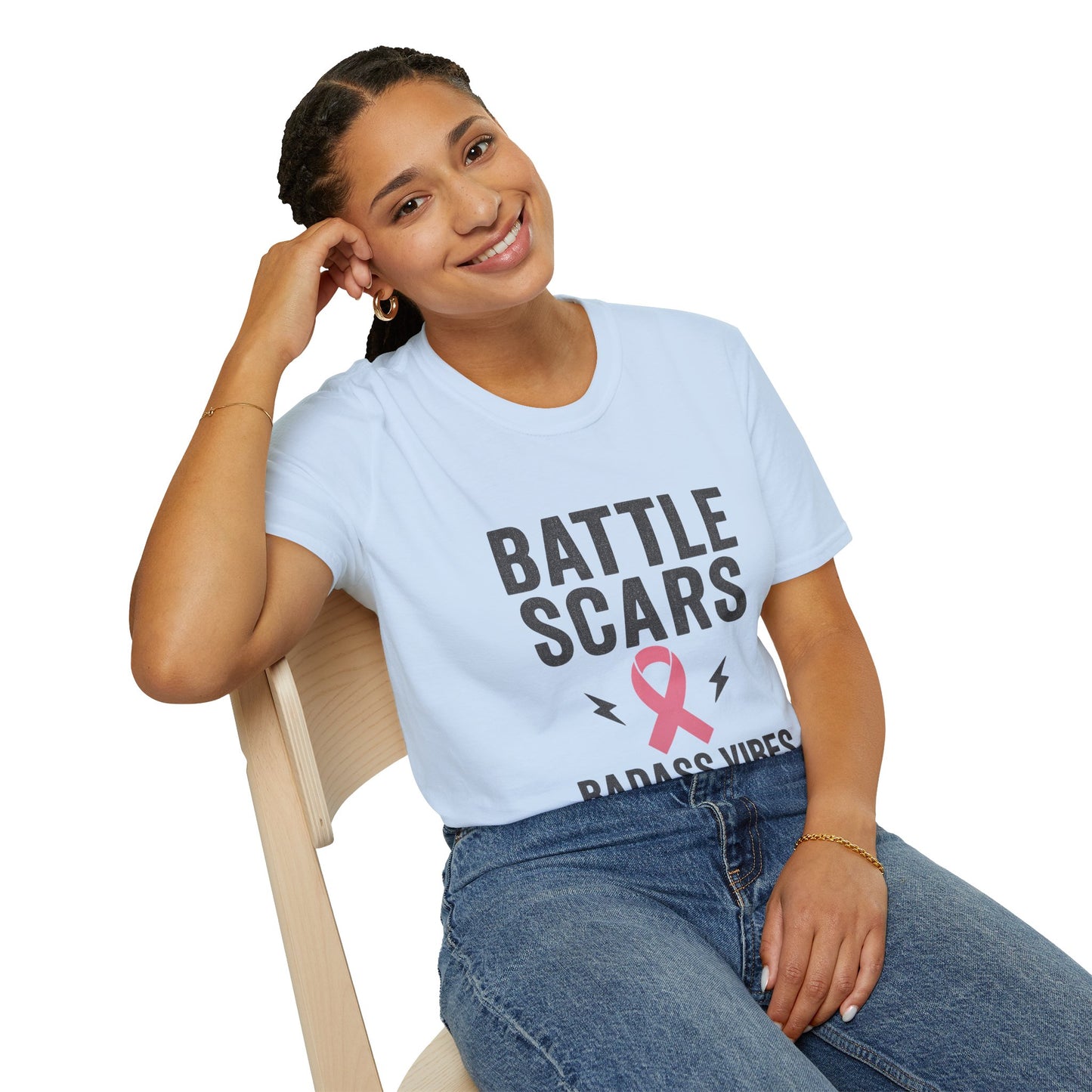 Battle Scars & Badass Vibes | Breast Cancer Warrior Tee