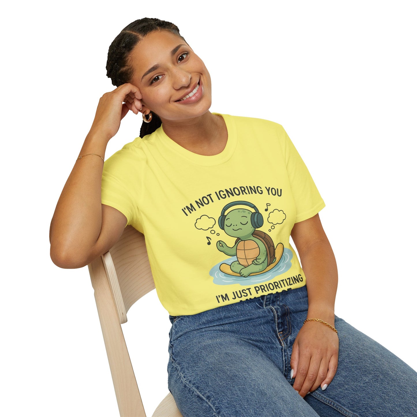 Calm Vibes Turtle T-Shirt - My Peace Graphic Tee, Relaxation Shirt, Nature Lover Gift, Mindfulness Apparel, Cute Animal Top