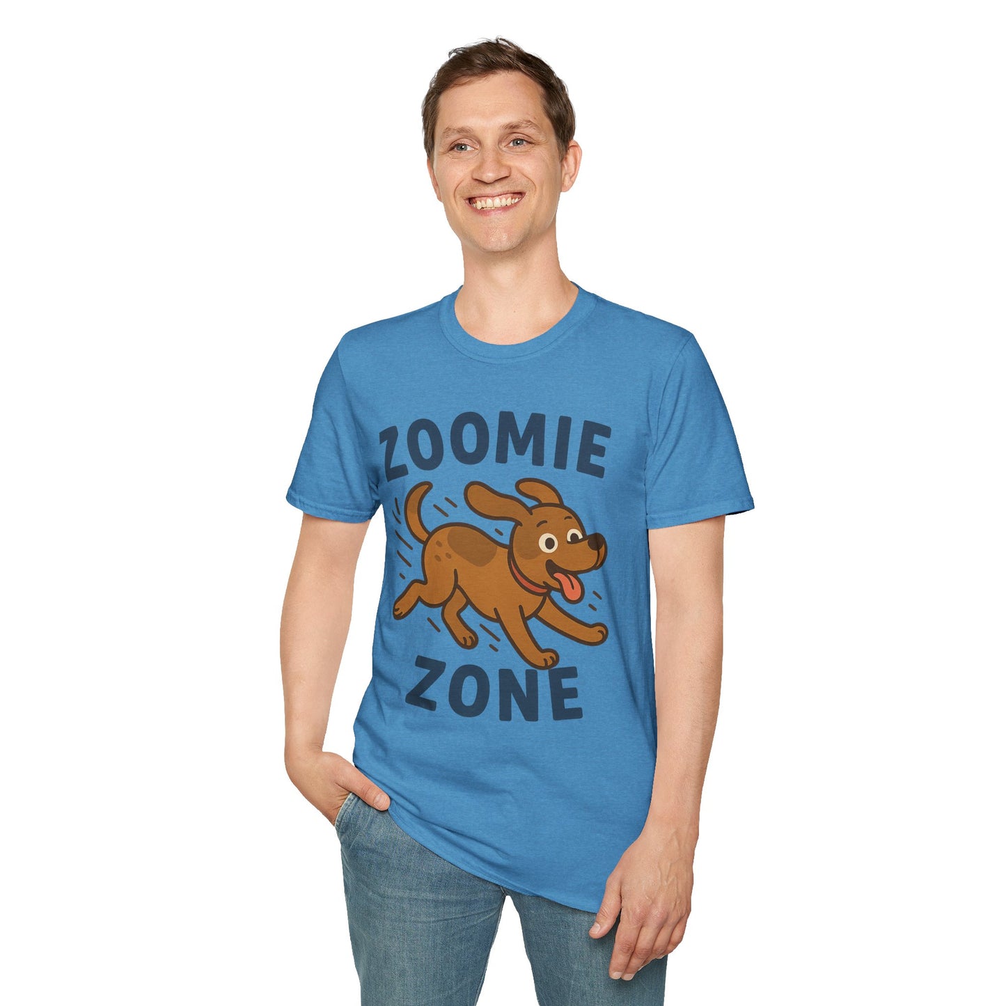 Unisex Dog Lover T-Shirt, Zoomie Zone Tee, Cute Pet Shirt, Funny Animal Humor Top, Gifts for Dog Owners, Playful Canine Apparel