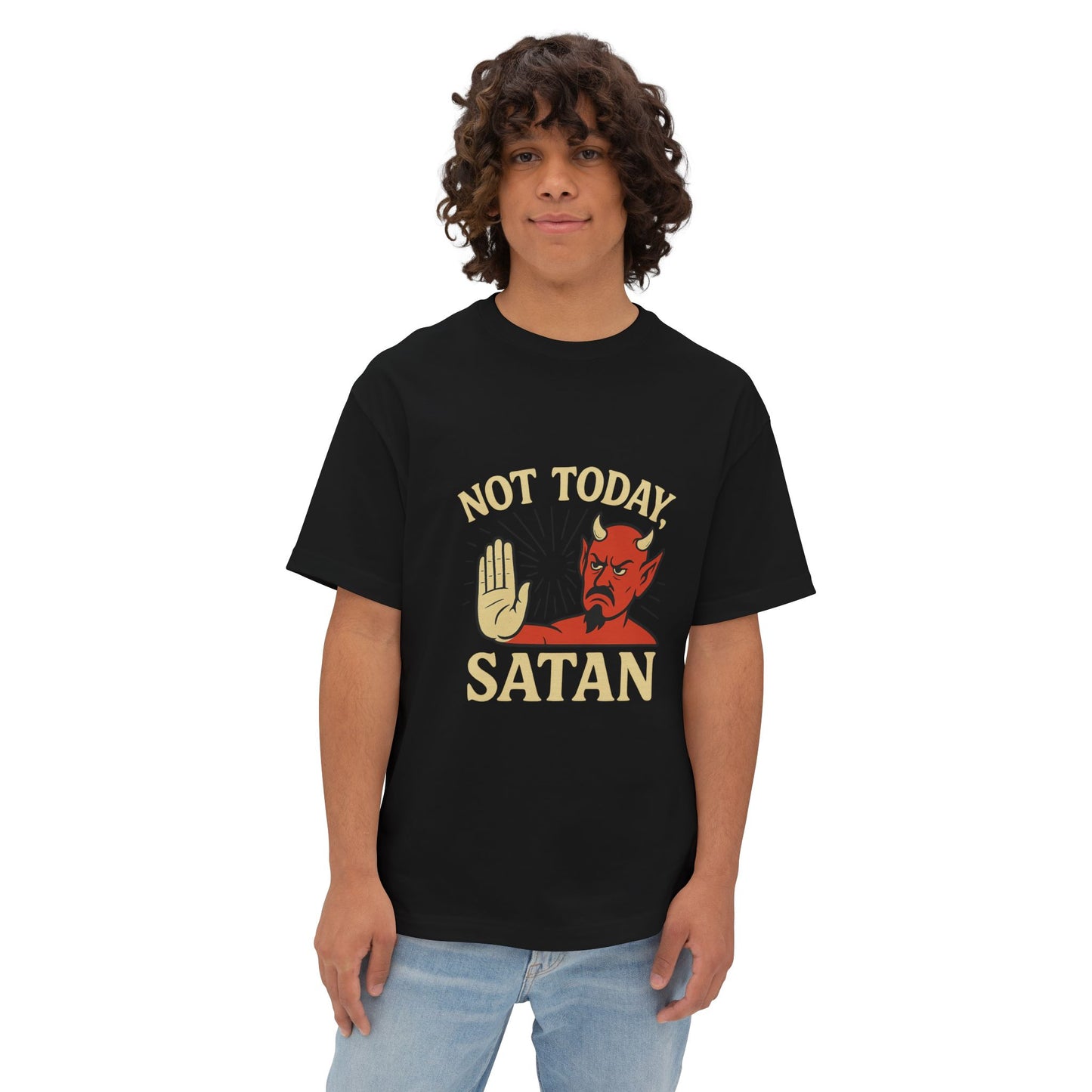 Not Today Satan Shirt | Funny Devil Quote Tee for Zero Chill Days