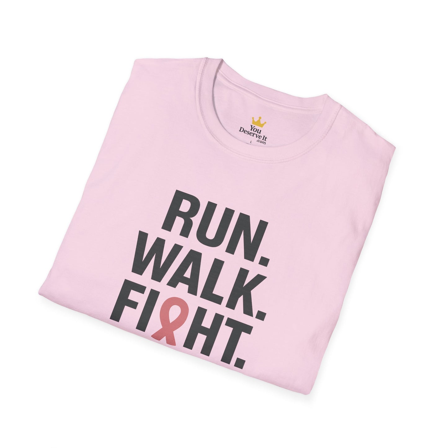 Run. Walk. Fight. Repeat. | Breast Cancer Awareness Tee