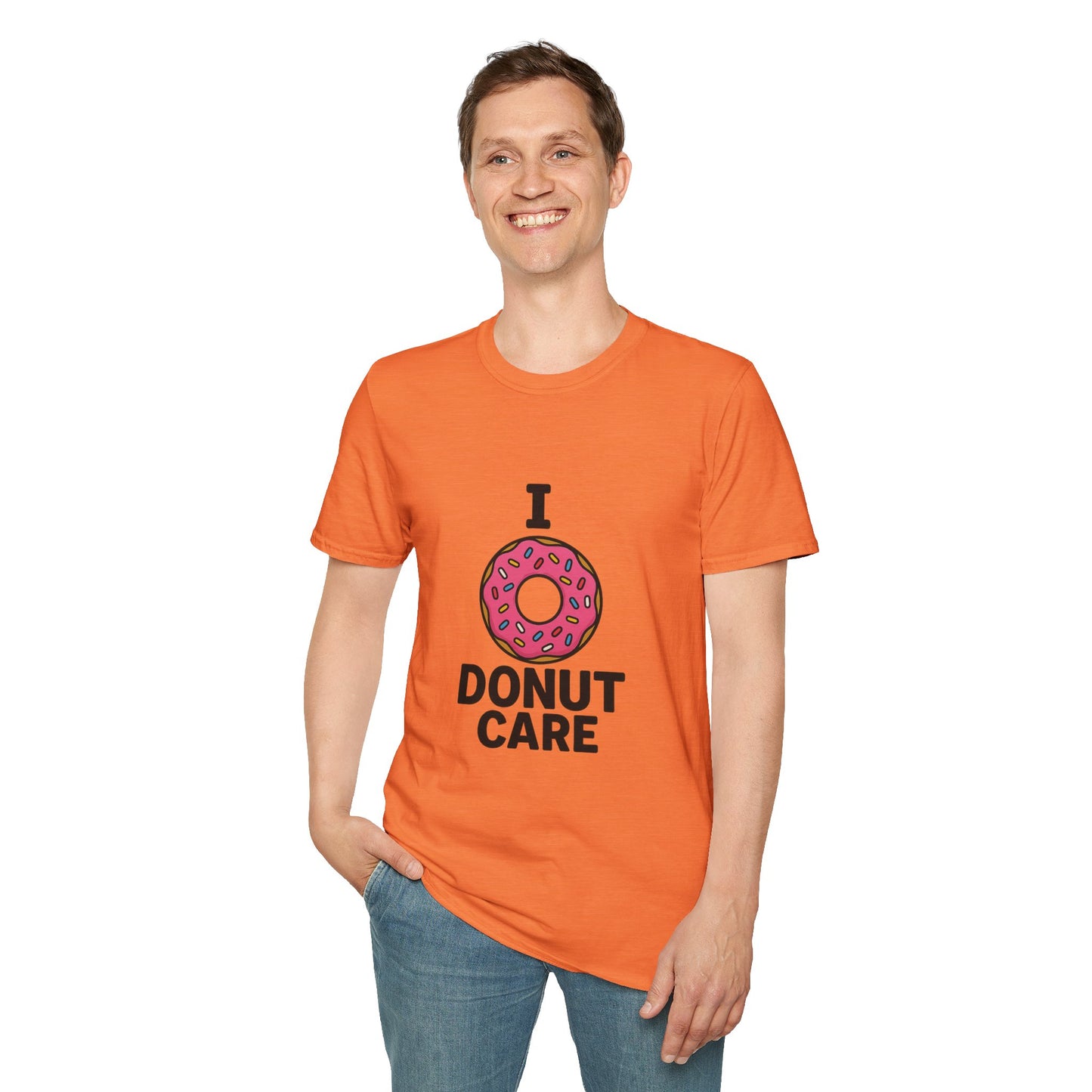 I Donut Care | Funny Pink Sprinkle Donut Shirt