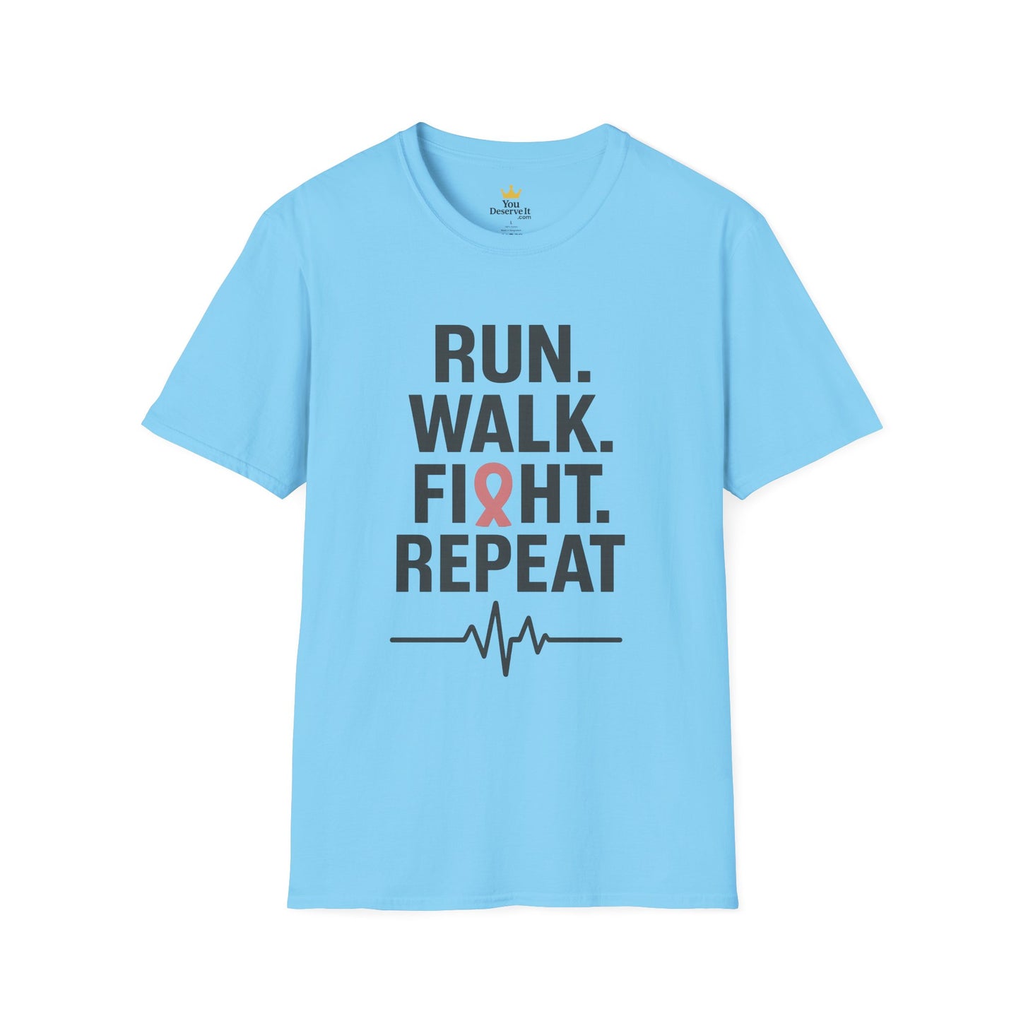 Run. Walk. Fight. Repeat. | Breast Cancer Awareness Tee