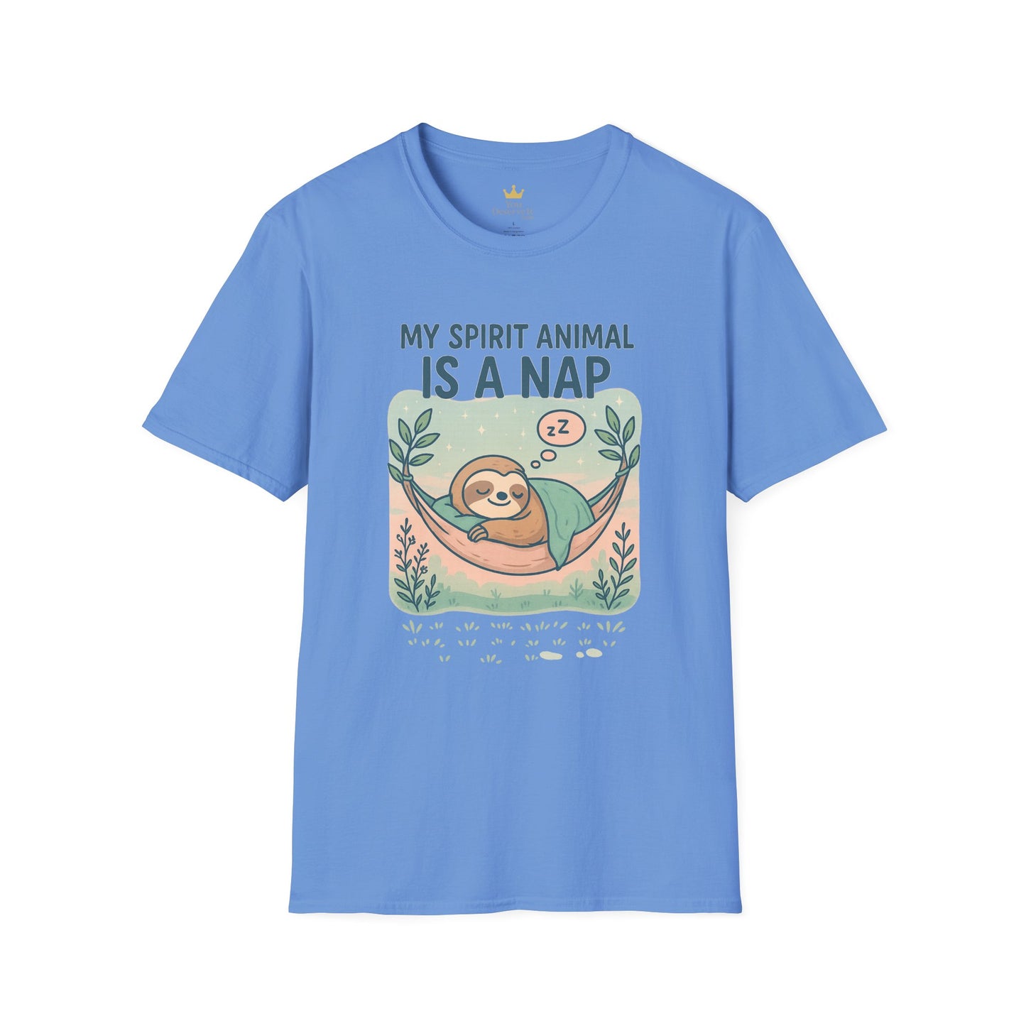 My Spirit Animal Is a Nap T-Shirt | Cute Sleepy Sloth in Hammock Design