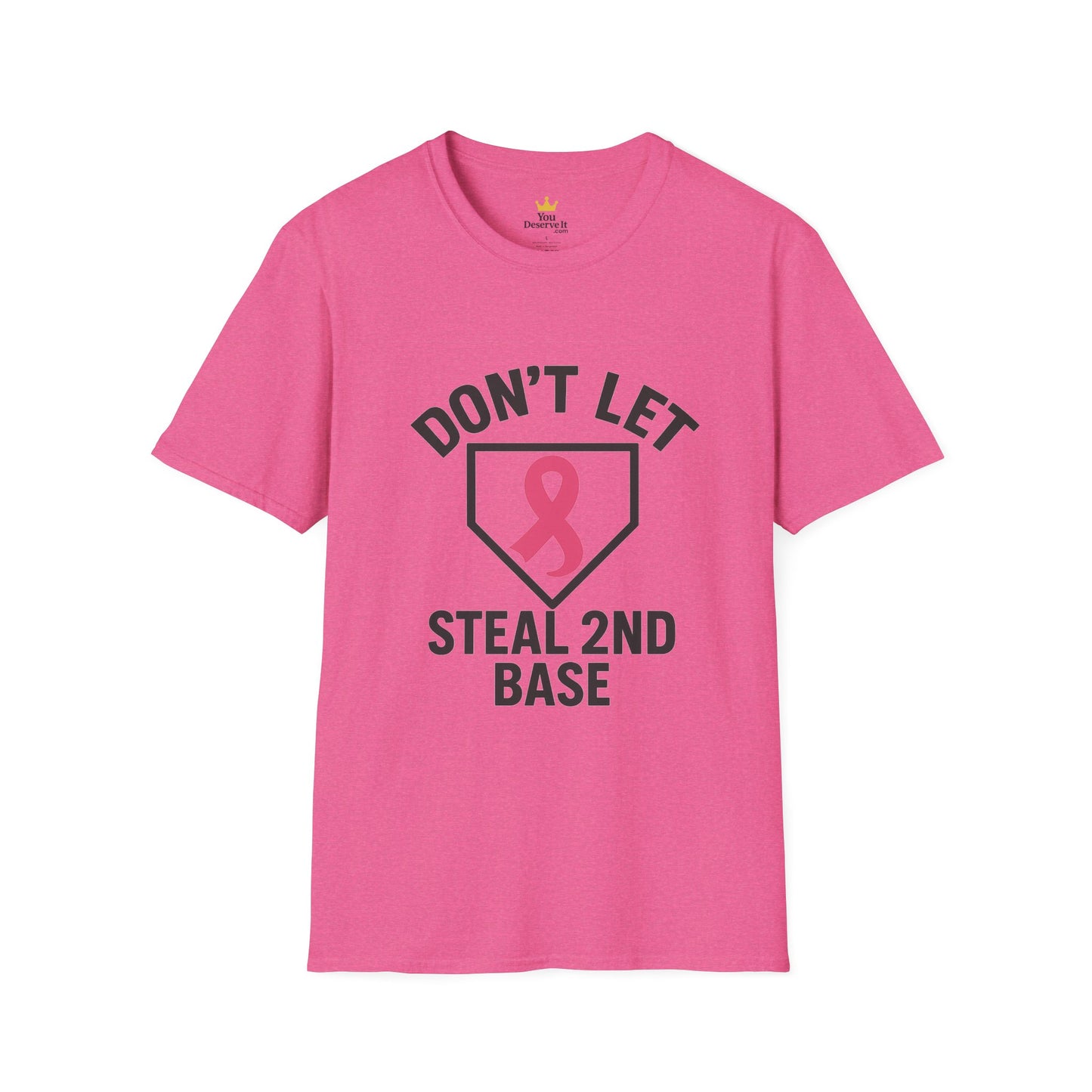 Funny Breast Cancer Awareness Shirt | Don't Let Cancer Steal 2nd Base Tee