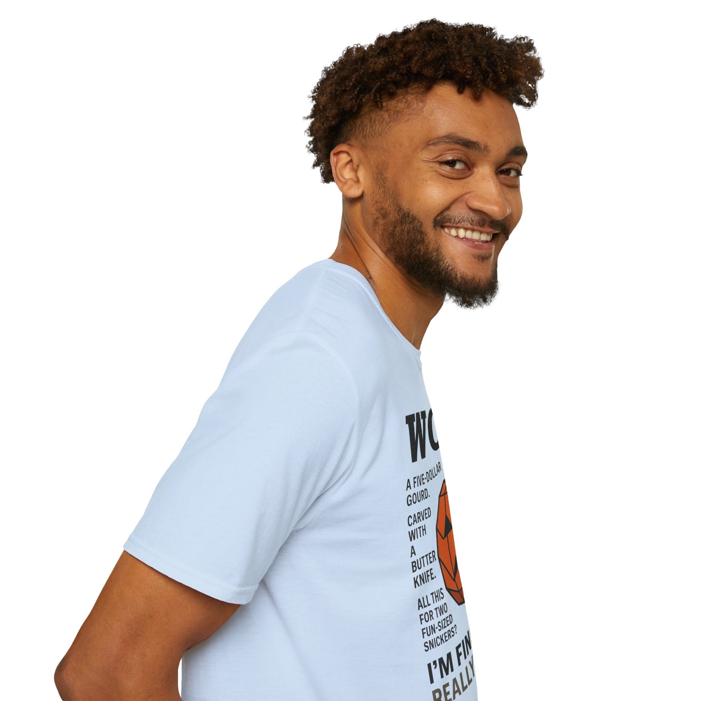 Geometric Jack-O’-Lantern Funny Halloween T-Shirt – Cynical Pumpkin Design