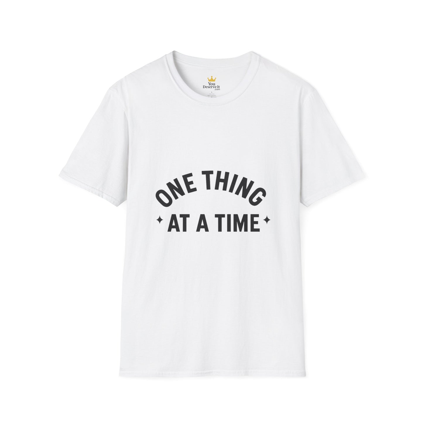 One Thing at a Time T-Shirt | Minimalist Mental Health Reminder Tee