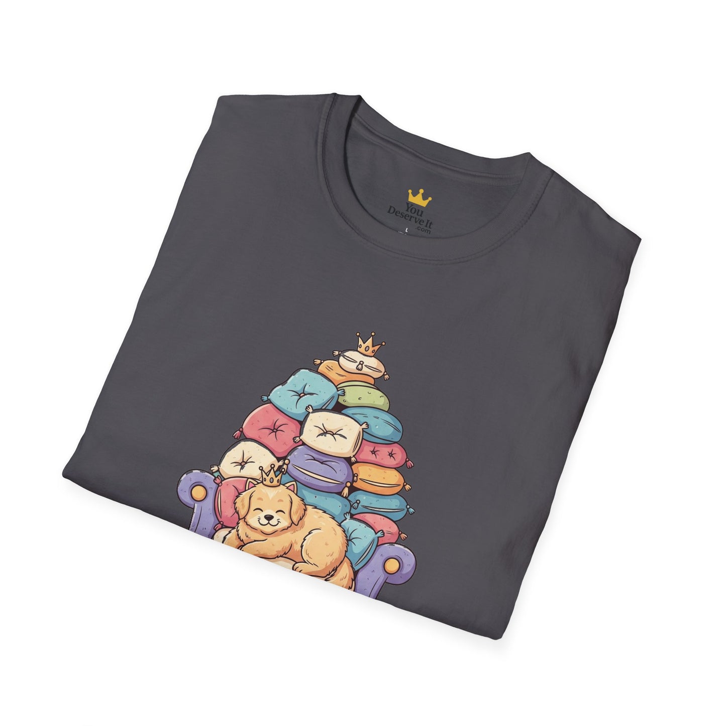 Couch Commander T-Shirt, Funny Pet Lover Tee, Dog Themed Gift, Cozy Everyday Shirt, Humorous Animal Apparel, Relaxation Top