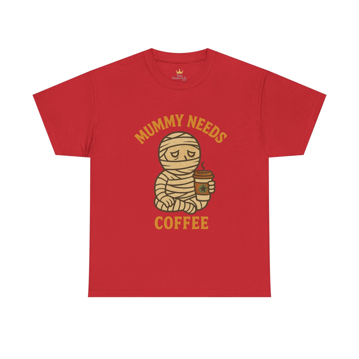 Mummy Needs Coffee Shirt | Funny Halloween Tired Mom Tee with Caffeine Theme