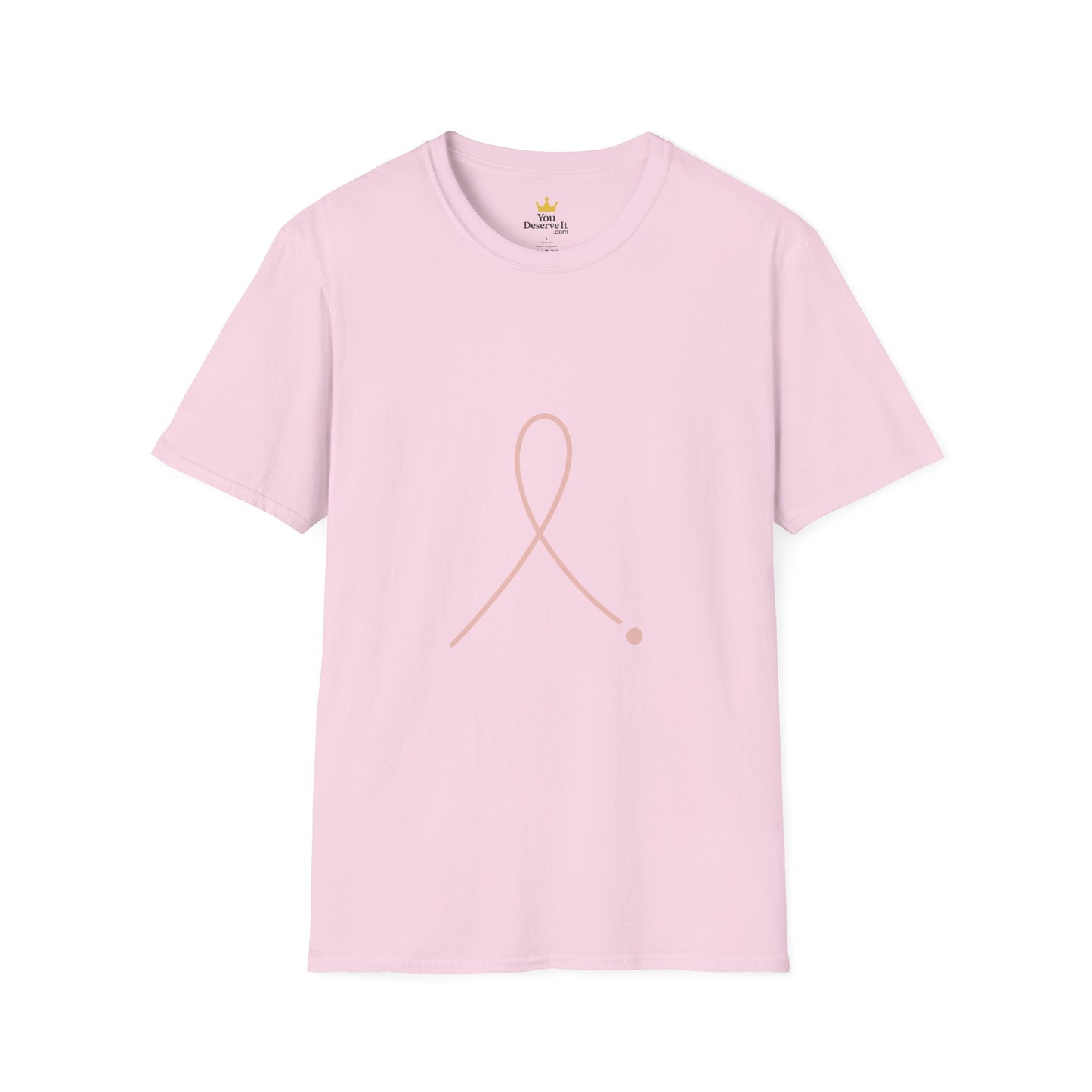 Minimalist Pink Ribbon Dot Shirt | Breast Cancer Awareness Tee with Subtle Symbol