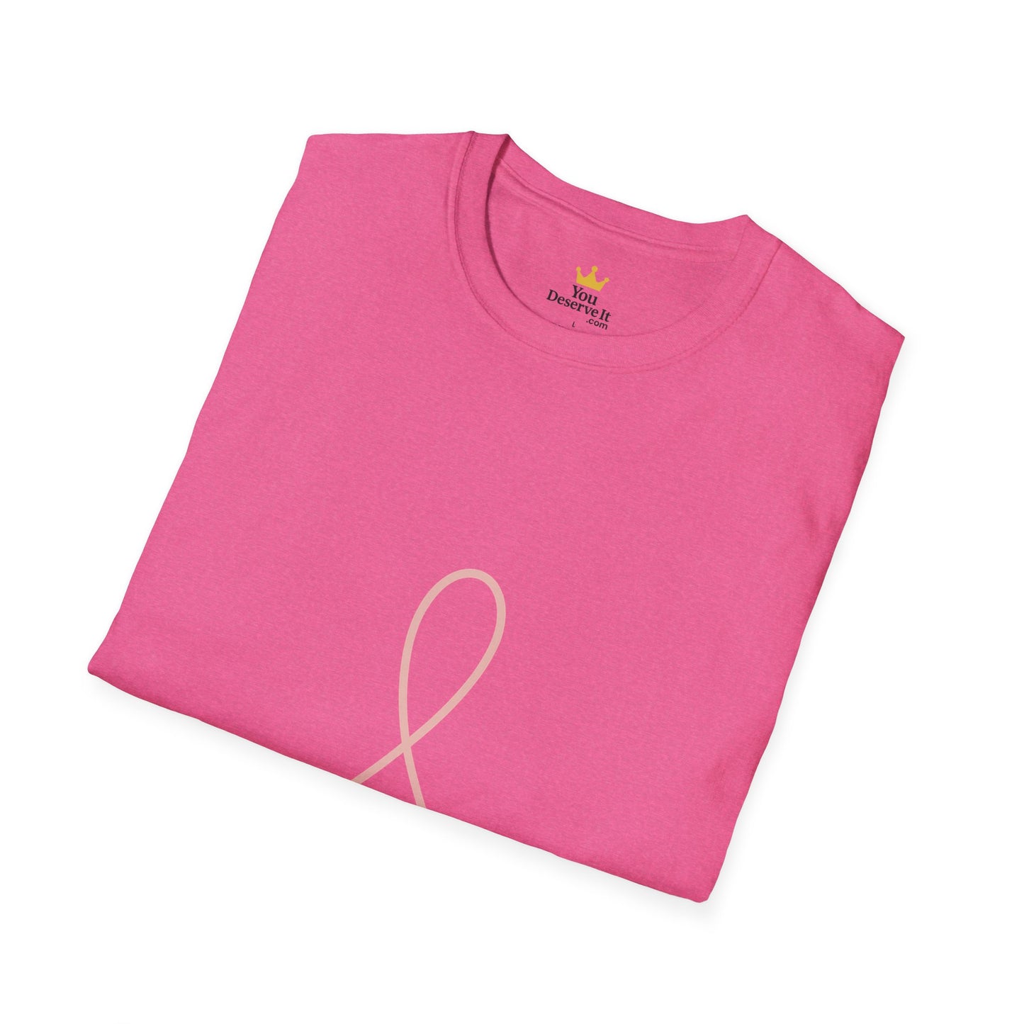 Minimalist Pink Ribbon Dot Shirt | Breast Cancer Awareness Tee with Subtle Symbol