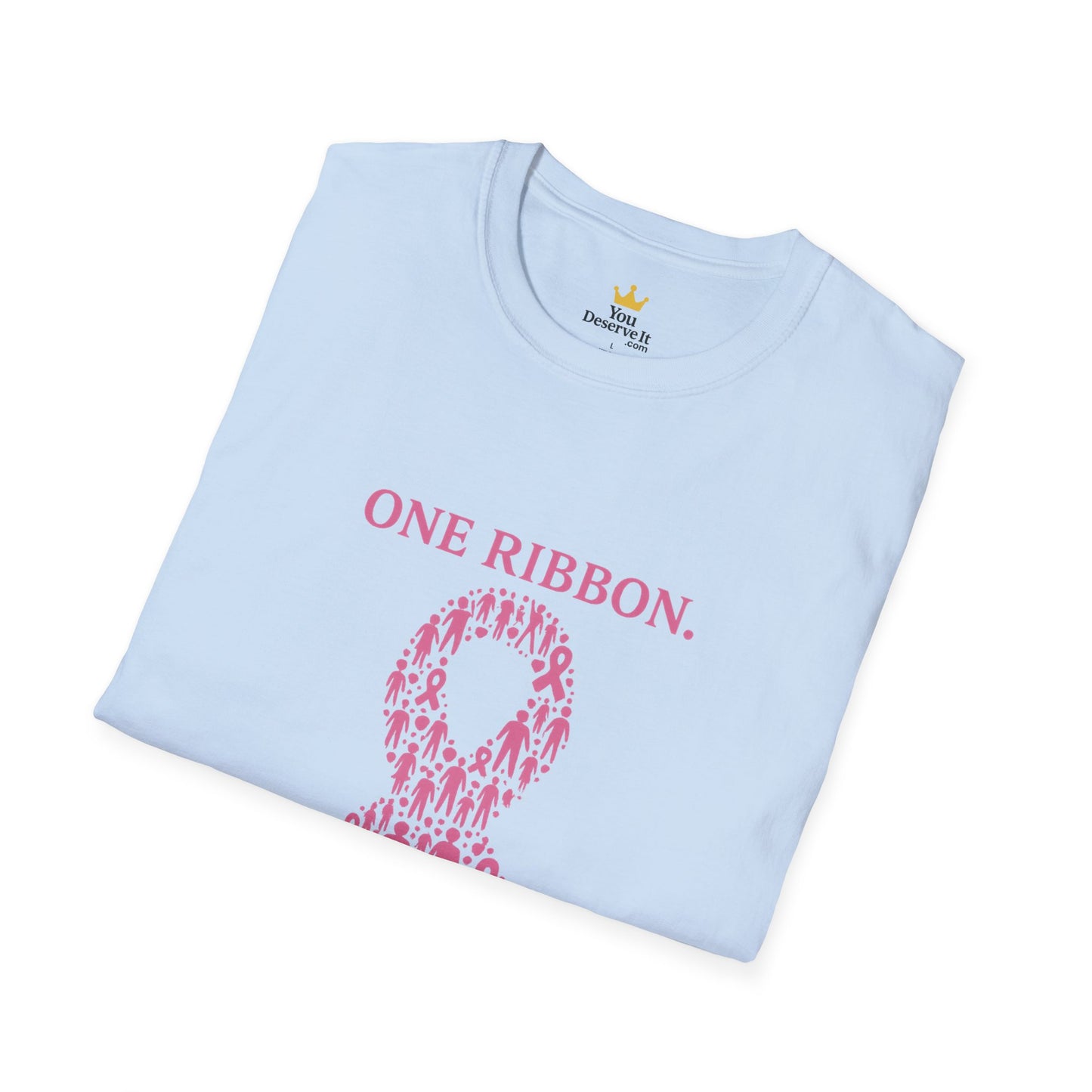 One Ribbon Millions of Stories Shirt | Breast Cancer Awareness Tee with People Silhouette Ribbon