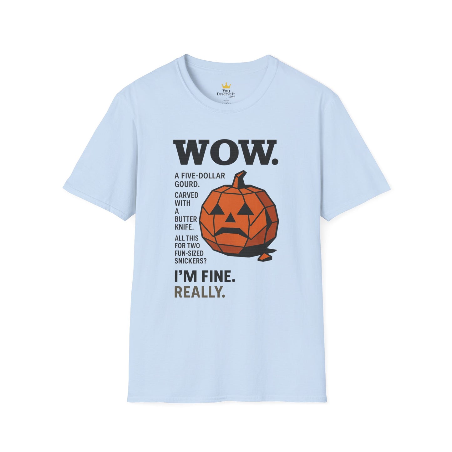 Geometric Jack-O’-Lantern Funny Halloween T-Shirt – Cynical Pumpkin Design