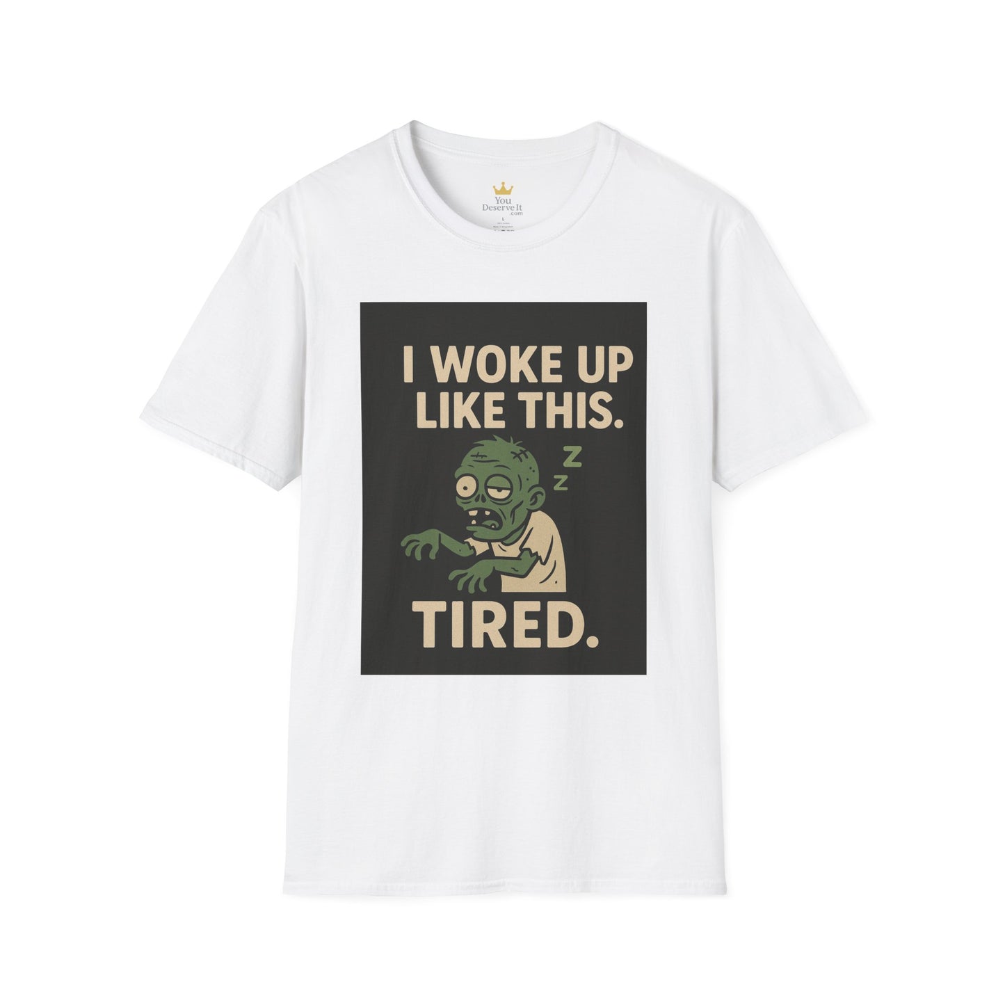 I Woke Up Like This Tired Zombie Shirt | Funny Sleepy Halloween Graphic Tee