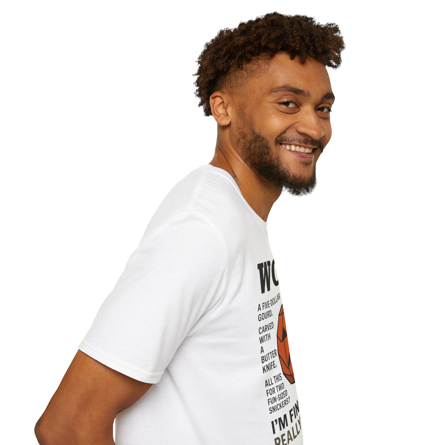 Geometric Jack-O’-Lantern Funny Halloween T-Shirt – Cynical Pumpkin Design