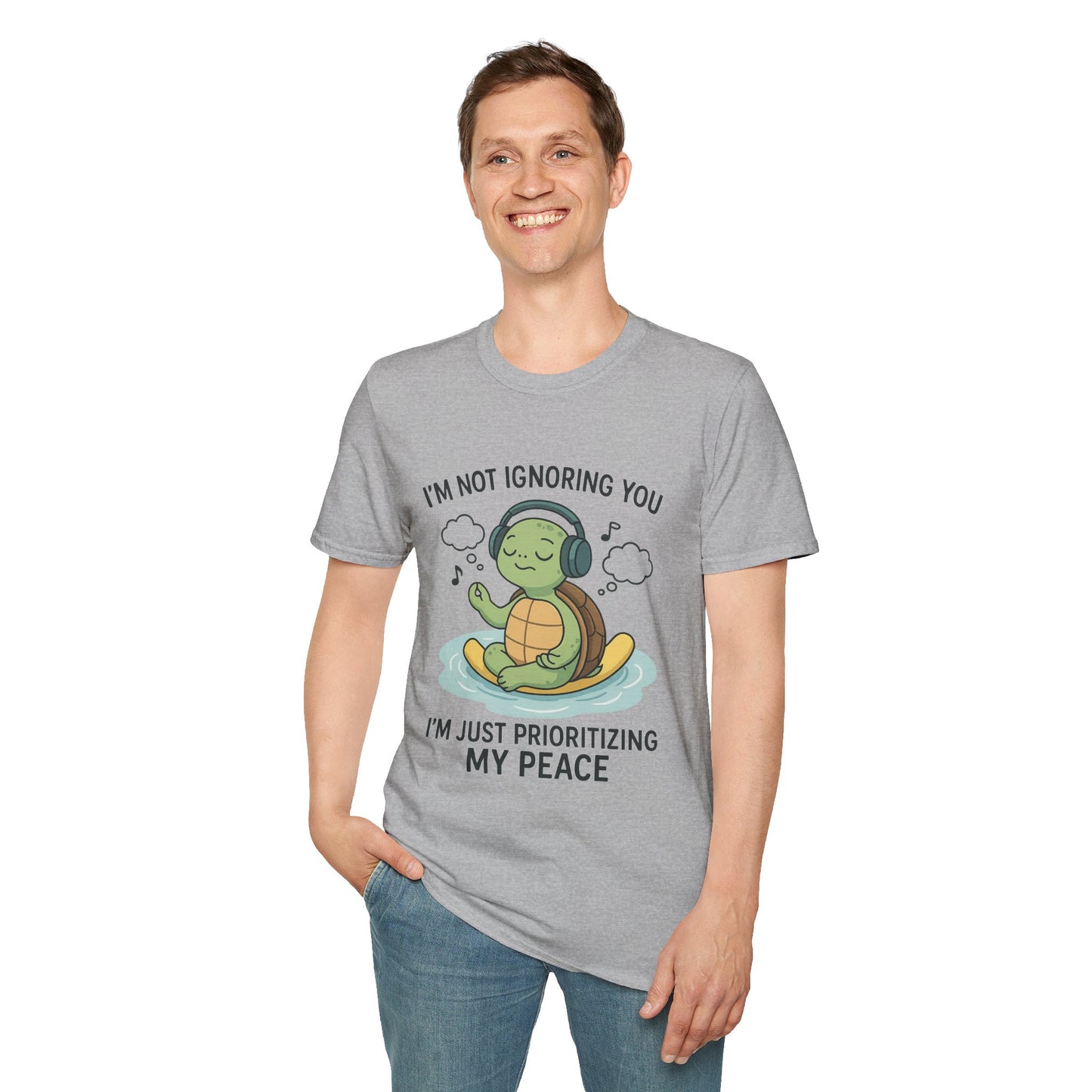 Calm Vibes Turtle T-Shirt - My Peace Graphic Tee, Relaxation Shirt, Nature Lover Gift, Mindfulness Apparel, Cute Animal Top