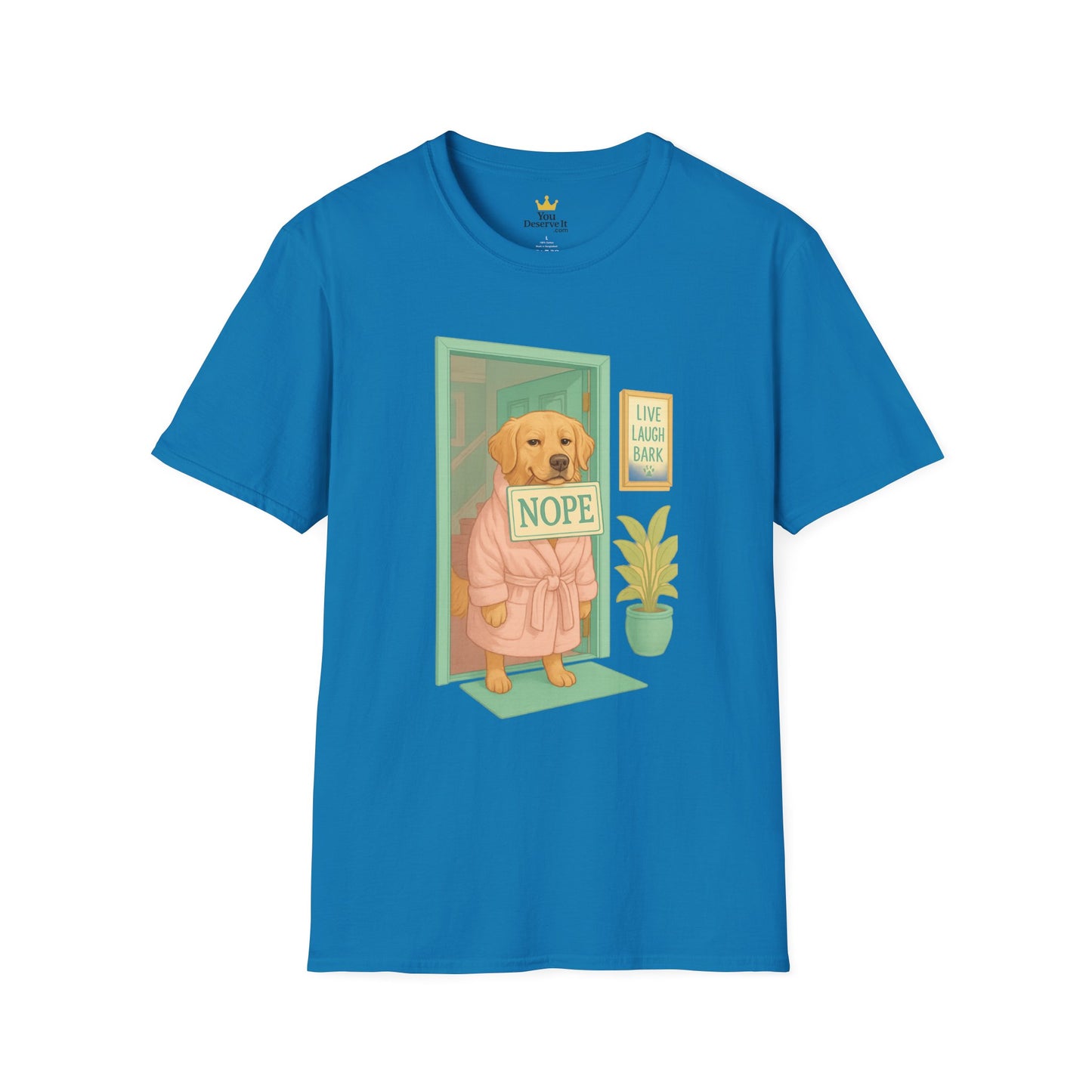 Smug Retriever "NOPE" Tee | Polite but Firm Gatekeeping Vibes, Pet Lover Gift, Animal Humor Tee, Casual Wear, Dog-Themed Apparel