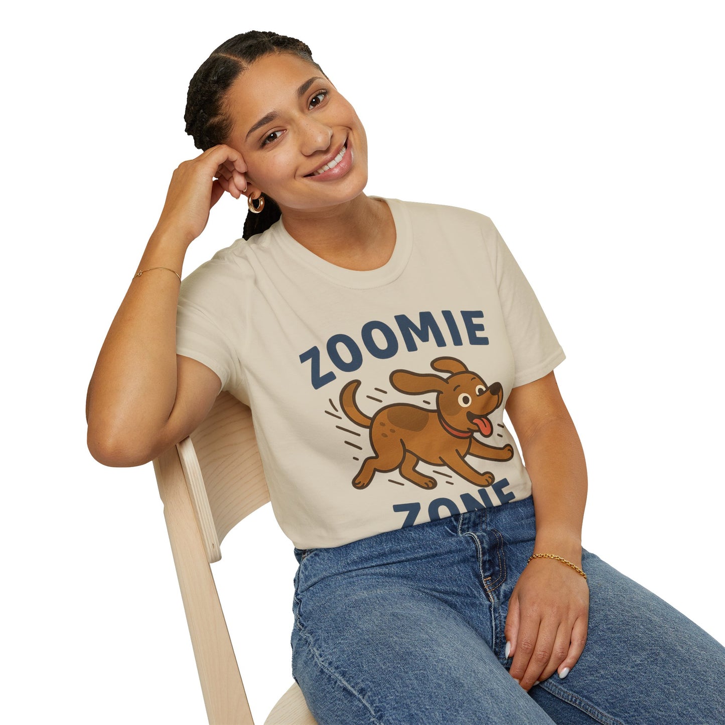 Unisex Dog Lover T-Shirt, Zoomie Zone Tee, Cute Pet Shirt, Funny Animal Humor Top, Gifts for Dog Owners, Playful Canine Apparel